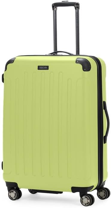 Kenneth Cole Reaction Renegade Luggage Expandable 8-Wheel Spinner Lightweight Hardside Suitcase, Sunny Lime, 28-Inch Checked
