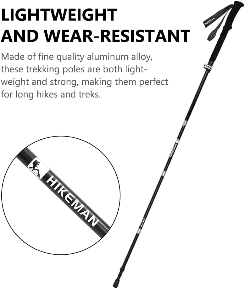 Trekking Poles Lightweight Aluminum Alloy Walking Stick for Hiking, Camping, Mountaining, Backpacking, Walking