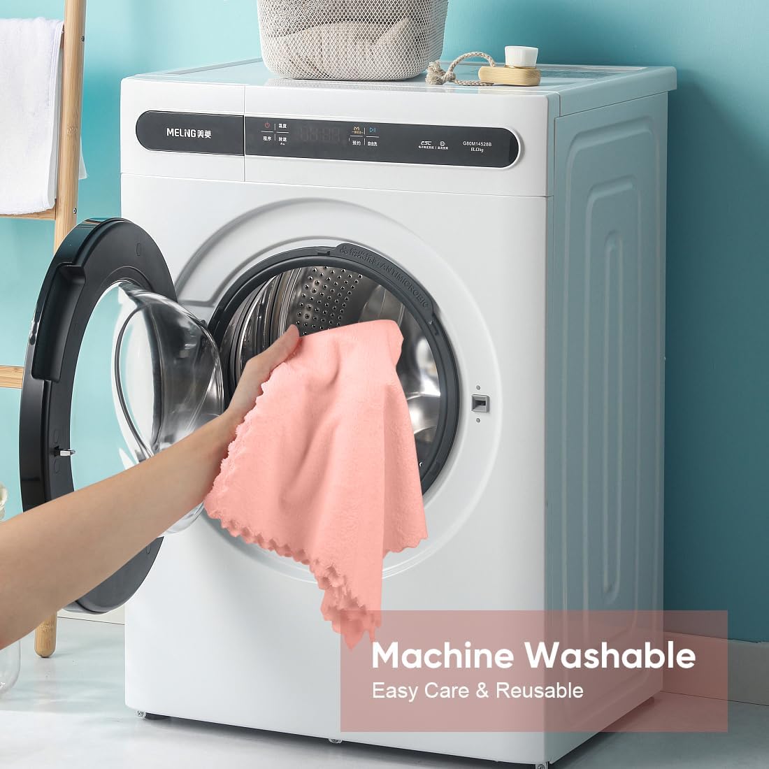 Orighty Ultra Soft Washcloths 48 Pack, Premium Microfiber Towel Sets 12 x 12 inches, Absorbent and Quick Drying Coral Velvet Washcloth, Multi-Purpose Wash Cloths for Bathroom, Hotel, and Gym (Pink)