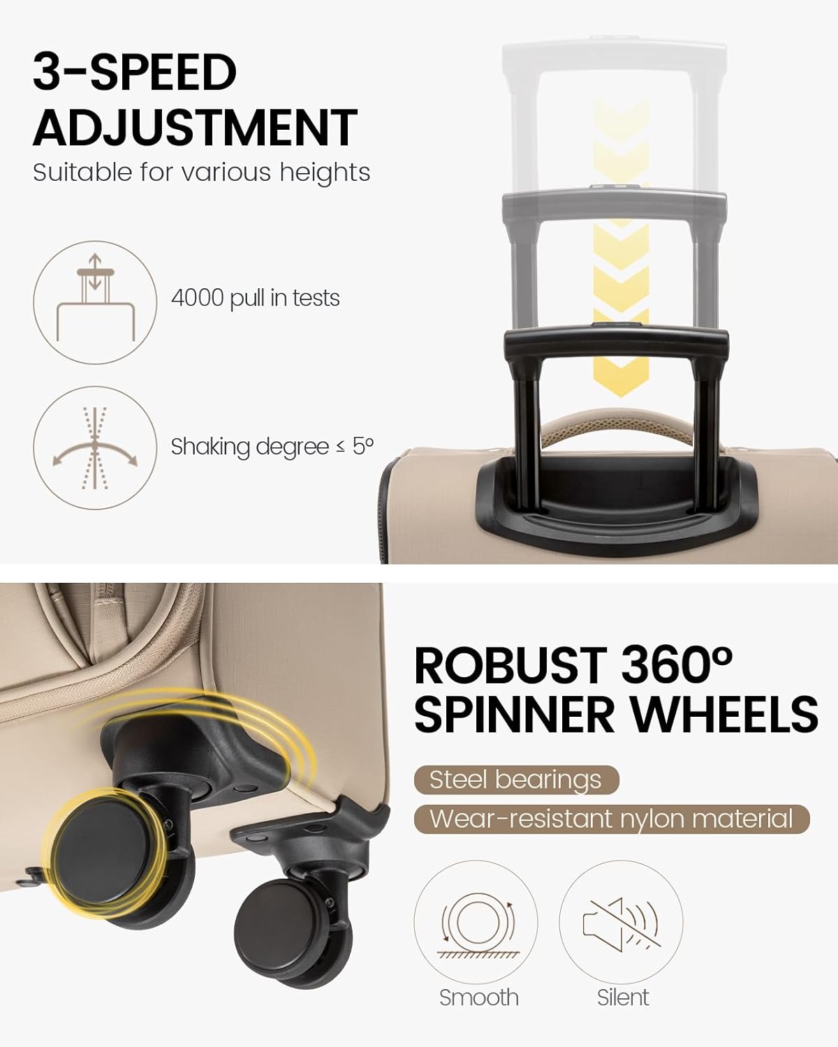 LOVEVOOK Carry On Luggage 22x14x9 Airline Approved, 22 Inch Softside Suitcases with Spinner Wheels, Lightweight Carry-on Suitcase with TSA Lock for Women Men, Large Luggage for Travel Business Trip