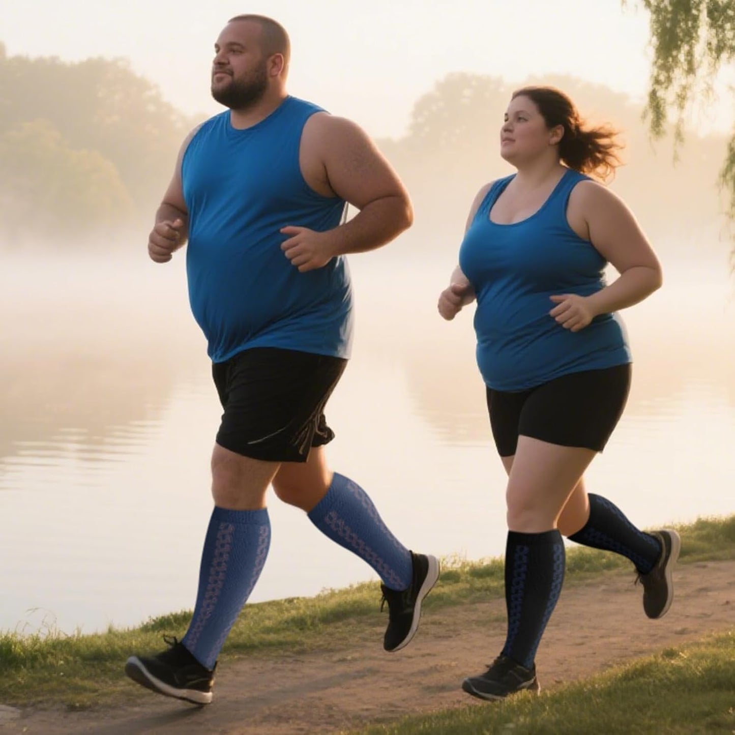 30-40mmHg Medical Graduated Compression Socks for Women&Men Circulation-Compression Stockings-Knee High Socks for Support,Hiking,Running