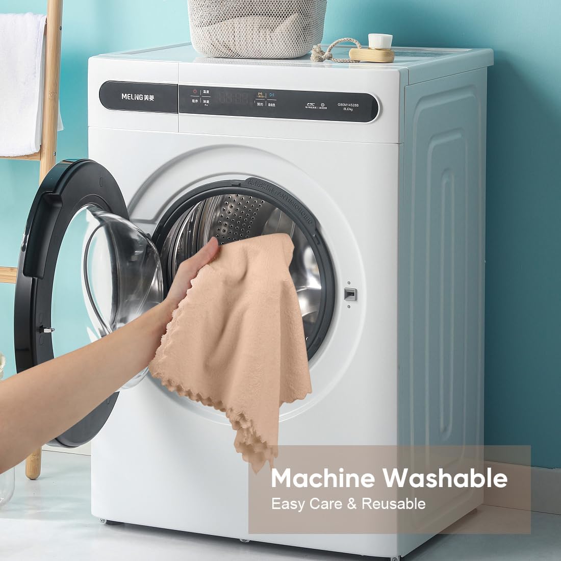 Orighty Ultra Soft Washcloths 48 Pack, Premium Microfiber Towel Sets 12 x 12 inches, Absorbent and Quick Drying Coral Velvet Washcloth, Multi-Purpose Wash Cloths for Bathroom, Hotel, and Gym (Brown)