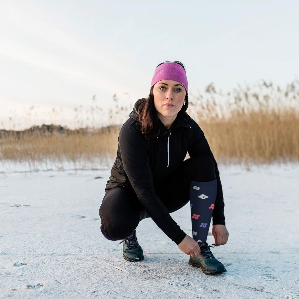 30-40mmHg Medical Graduated Compression Socks for Women&Men Circulation-Compression Stockings-Knee High Socks for Support,Hiking,Running