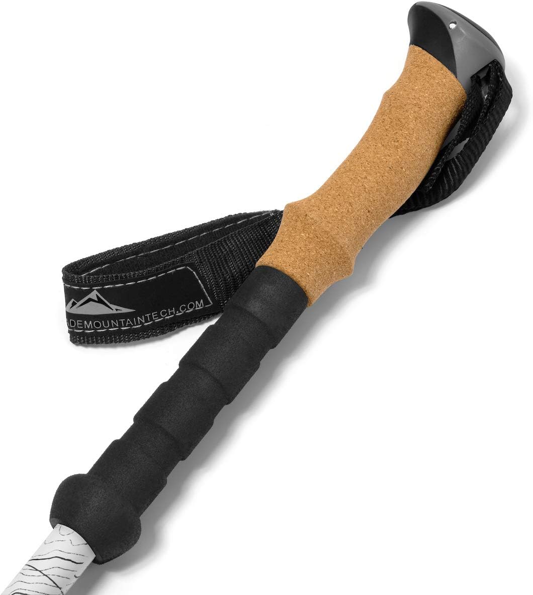 Cascade Mountain Tech Trekking Poles - Carbon Fiber Walking or Hiking Sticks with Quick Adjustable Locks