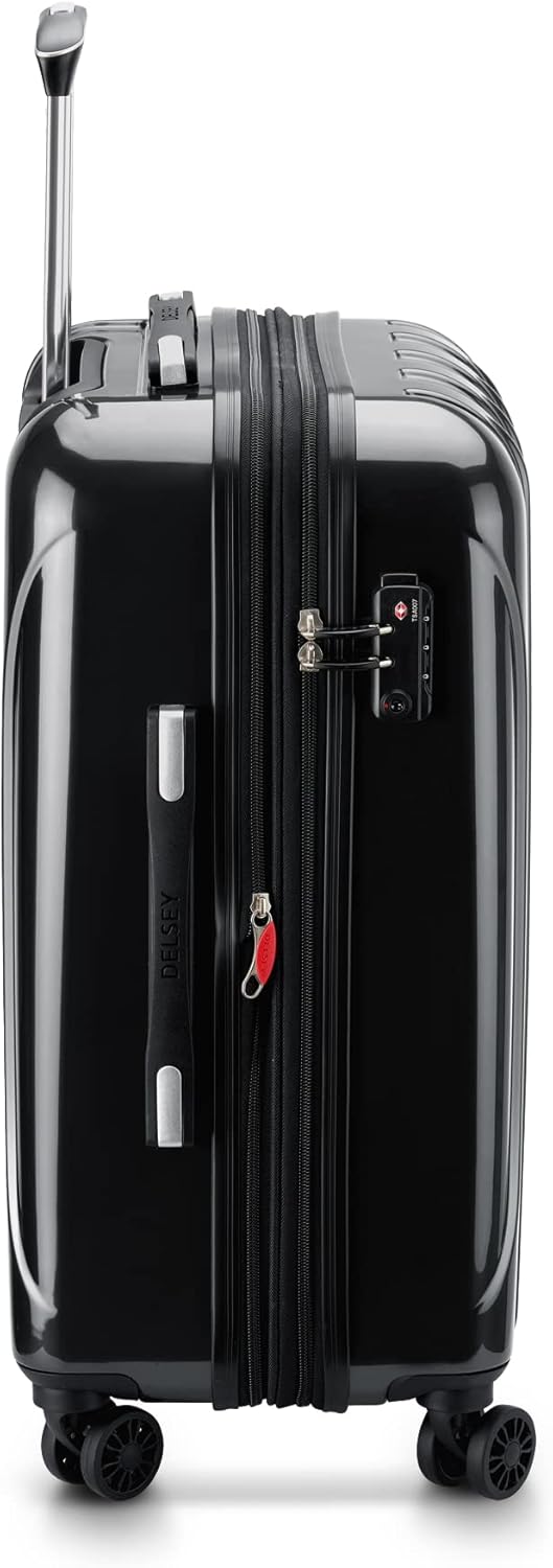DELSEY PARIS Helium Aero Hardside Expandable Luggage with Spinner Wheels, Black, 2-Piece Set (21/24)
