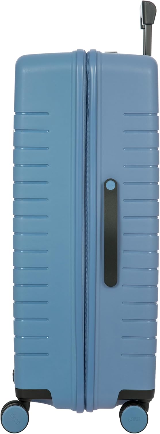 Bric's B|Y Ulisse Spinner Suitcase, Expandable Hard Shell Luggage with TSA Lock and Smooth 360° Wheels 30" – Grey Blue