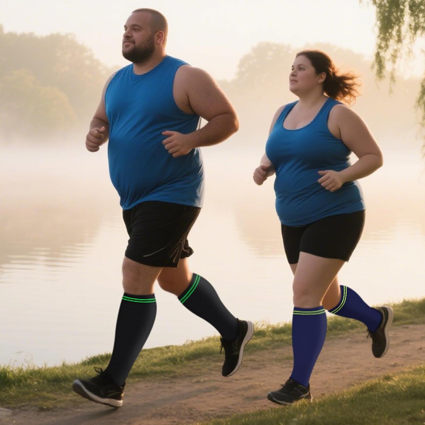 30-40mmHg Medical Graduated Compression Socks for Women&Men Circulation-Compression Stockings-Knee High Socks for Support,Hiking,Running