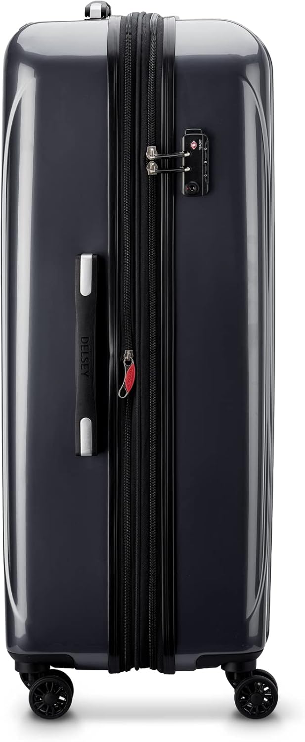 DELSEY PARIS Helium Aero Hardside Expandable Luggage with Spinner Wheels, Titanium, Checked-Large 28 Inch