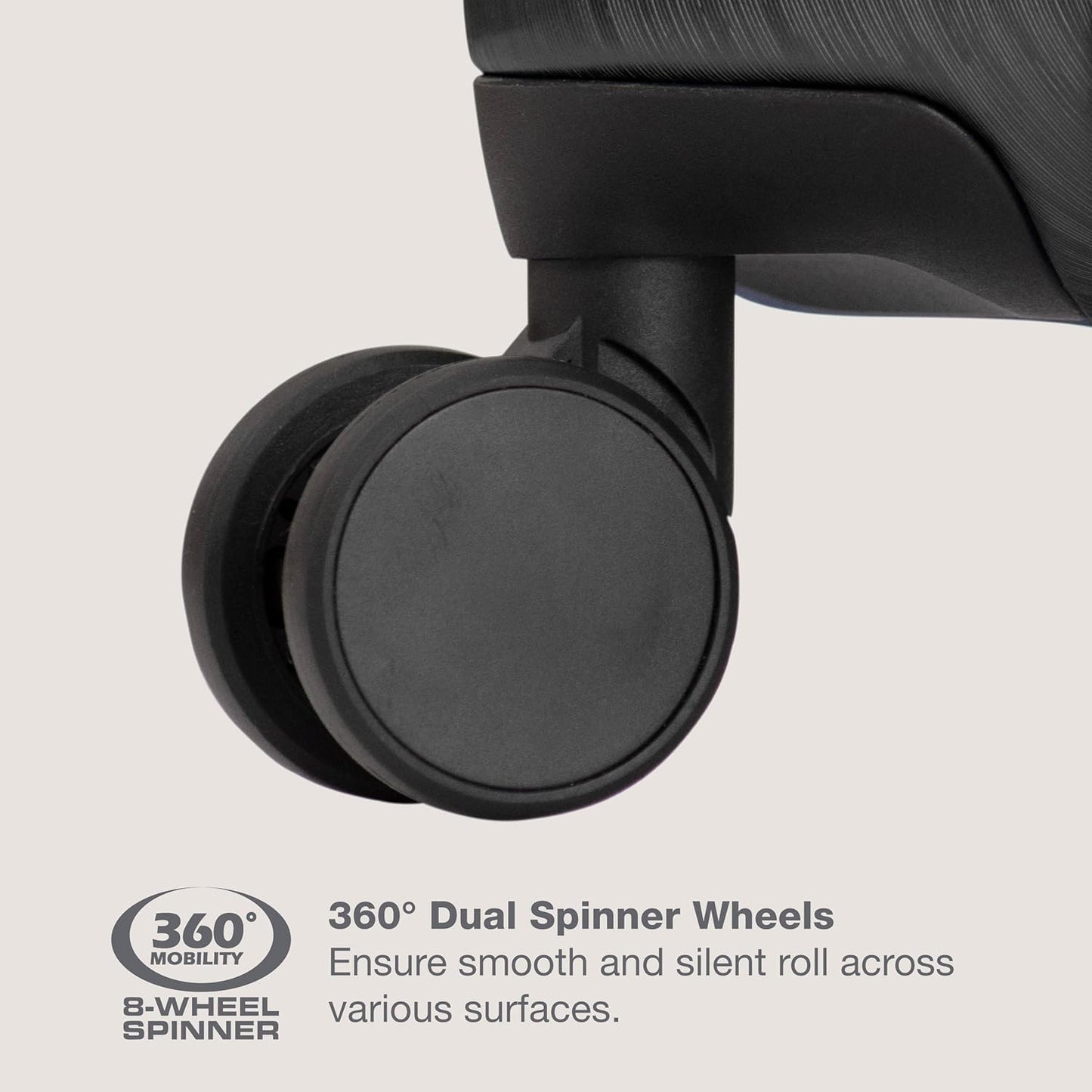 U.S. Traveler Boren Hardside Spinner Luggage with Aluminum Handle, Pink, 2-Piece Set