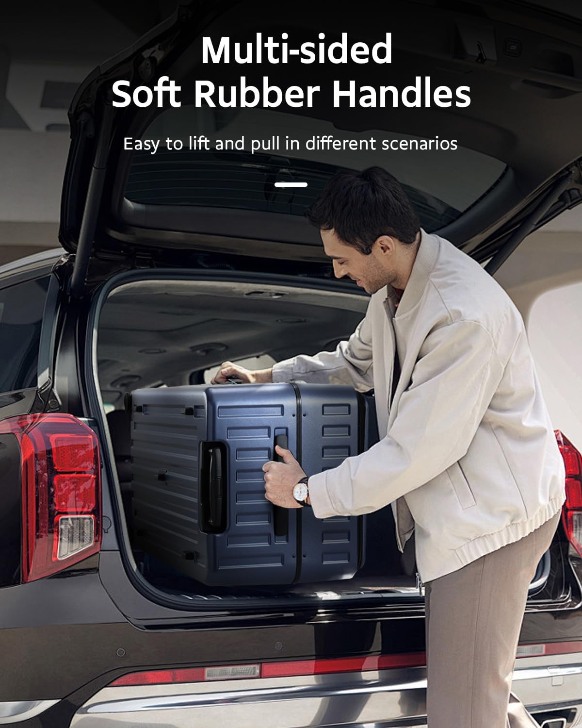 Checked Luggage, Large Suitcase 29 Inch Trunk Luggage with Spinner Wheels, Lightweight ABS+PC Hard Shell with Aluminum Frame, Top Opening, TSA Lock (Blue, 1PC)