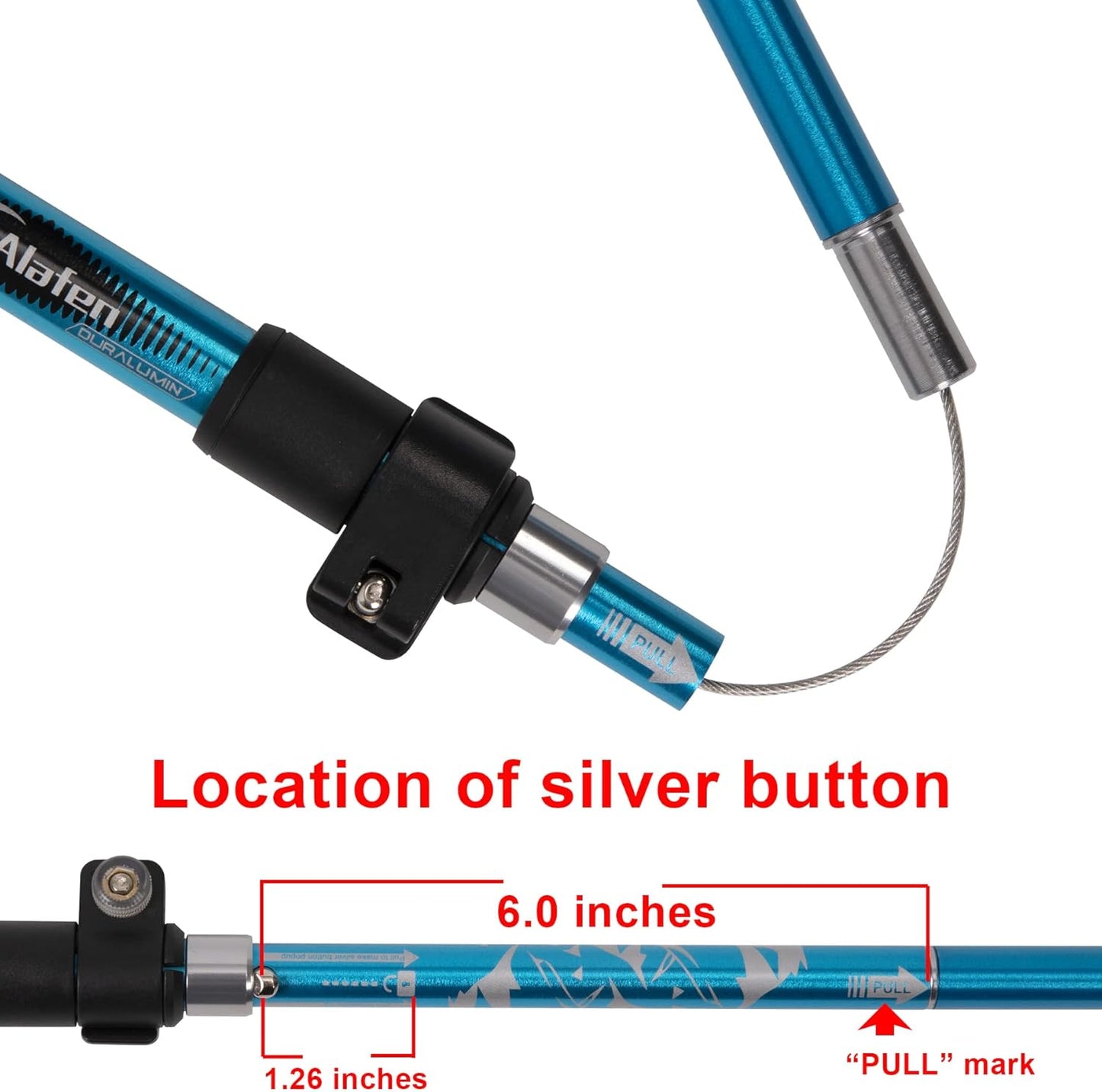 Lightweight Collapsible Trekking Pole - 7075 Aluminum Adjustable Walking Stick for Hiking & Travel, Foldable Quick-Lock Design, Single Pole for Adults & Seniors