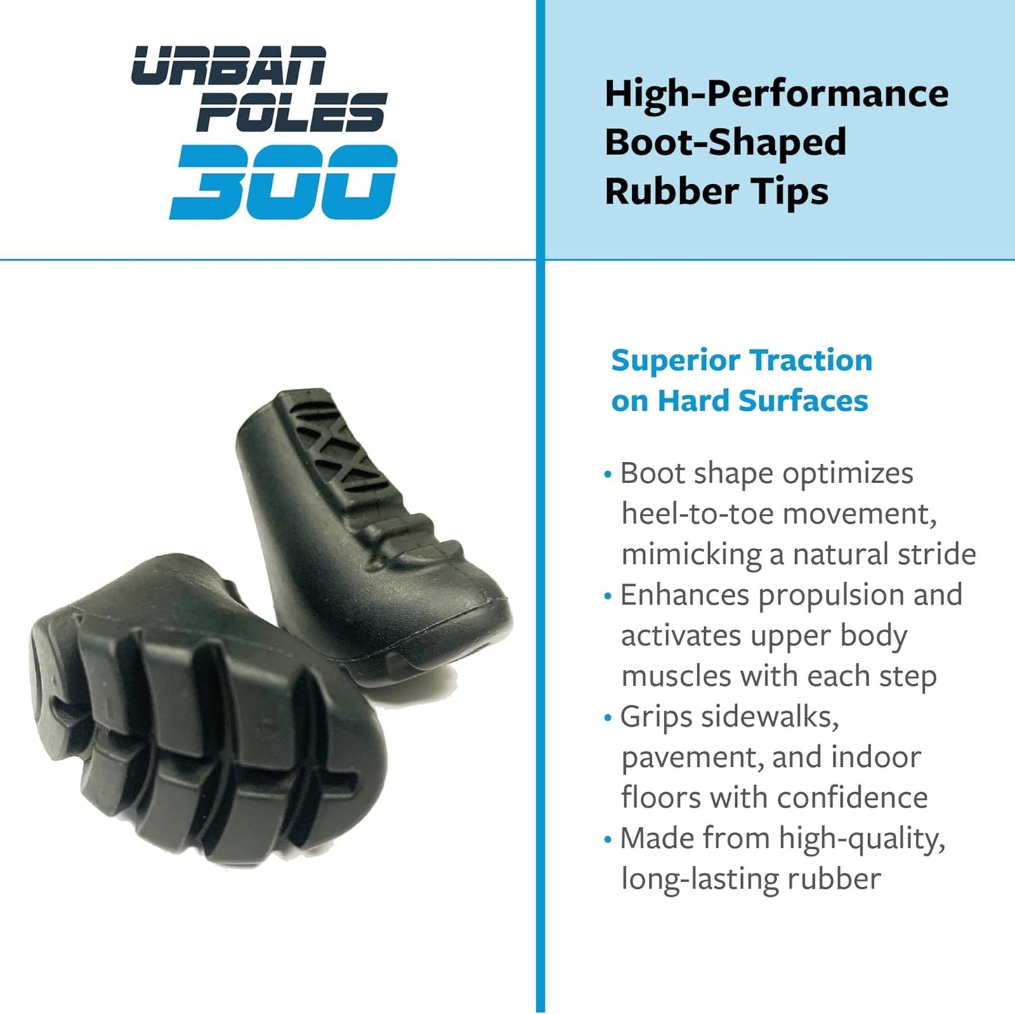 Urban Poling Series 300 Urban Poles – 1 Pair – Fitness Edition- Patented Ergonomic CoreGrip™ for Stability – Adjustable, Collapsible, Lightweight for Comfort