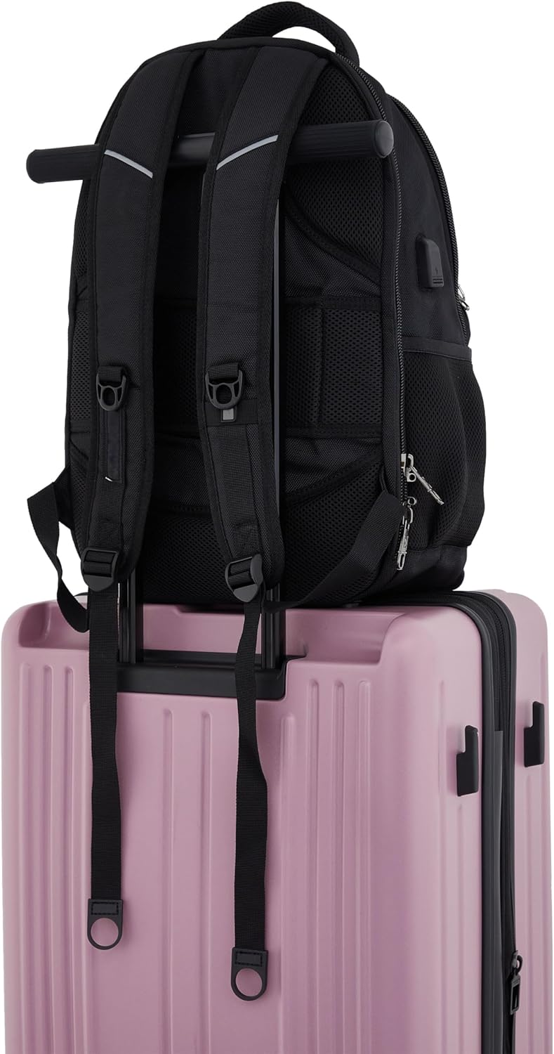 Scotch & Soda Eindhoven Wing-On Expandable Luggage, Cadillac Pink, 3 Piece Set