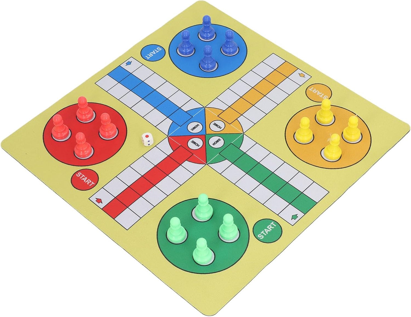 Compact Flying Chess Set – Fun Travel Board Game Made from Durable Rubber Cloth Includes 16 Chess Pieces, Storage Bag, and Dice for Family Entertainment!