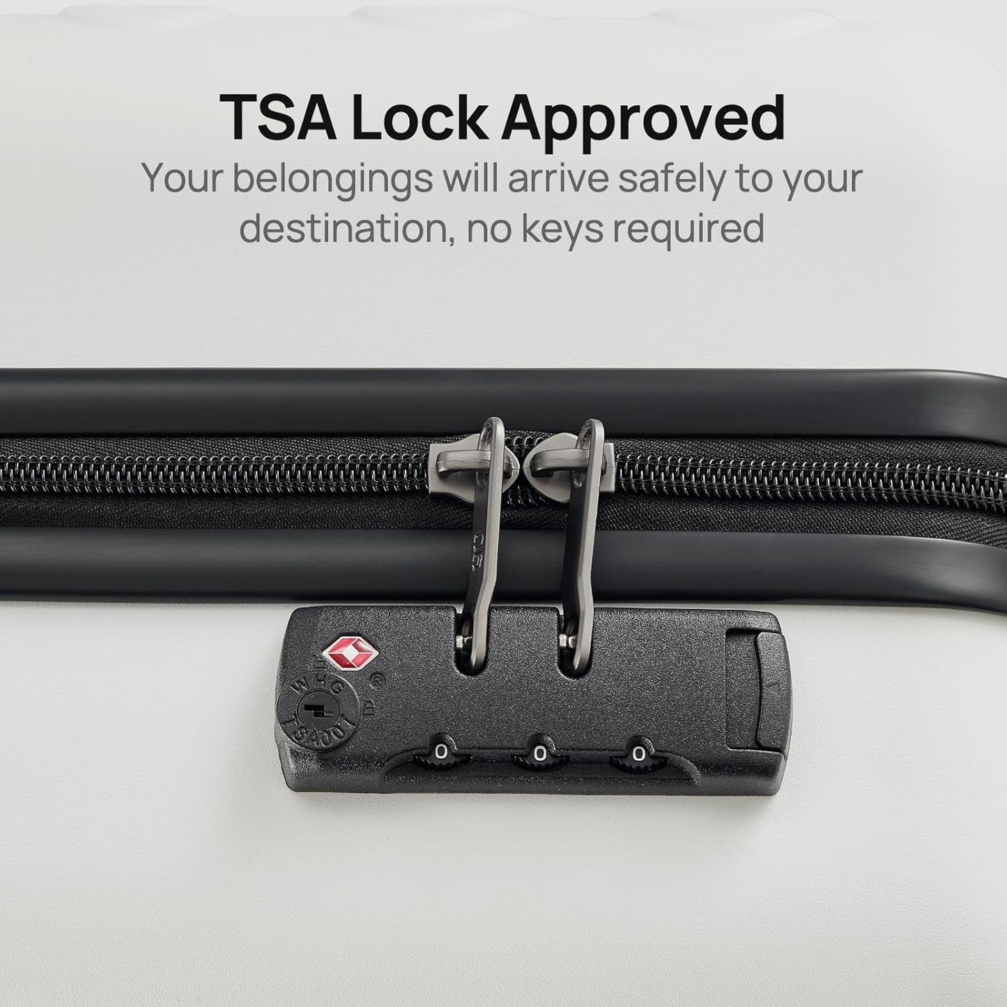 NINETYGO Medium Checked Luggage 24 Inch, Checking In Luggage with Smooth Spinner Wheels, Lightweight, Hard Shell PC Suitcase, Lightweight Travel Luggage, TSA Approved (Lily White, Rhine Basic)