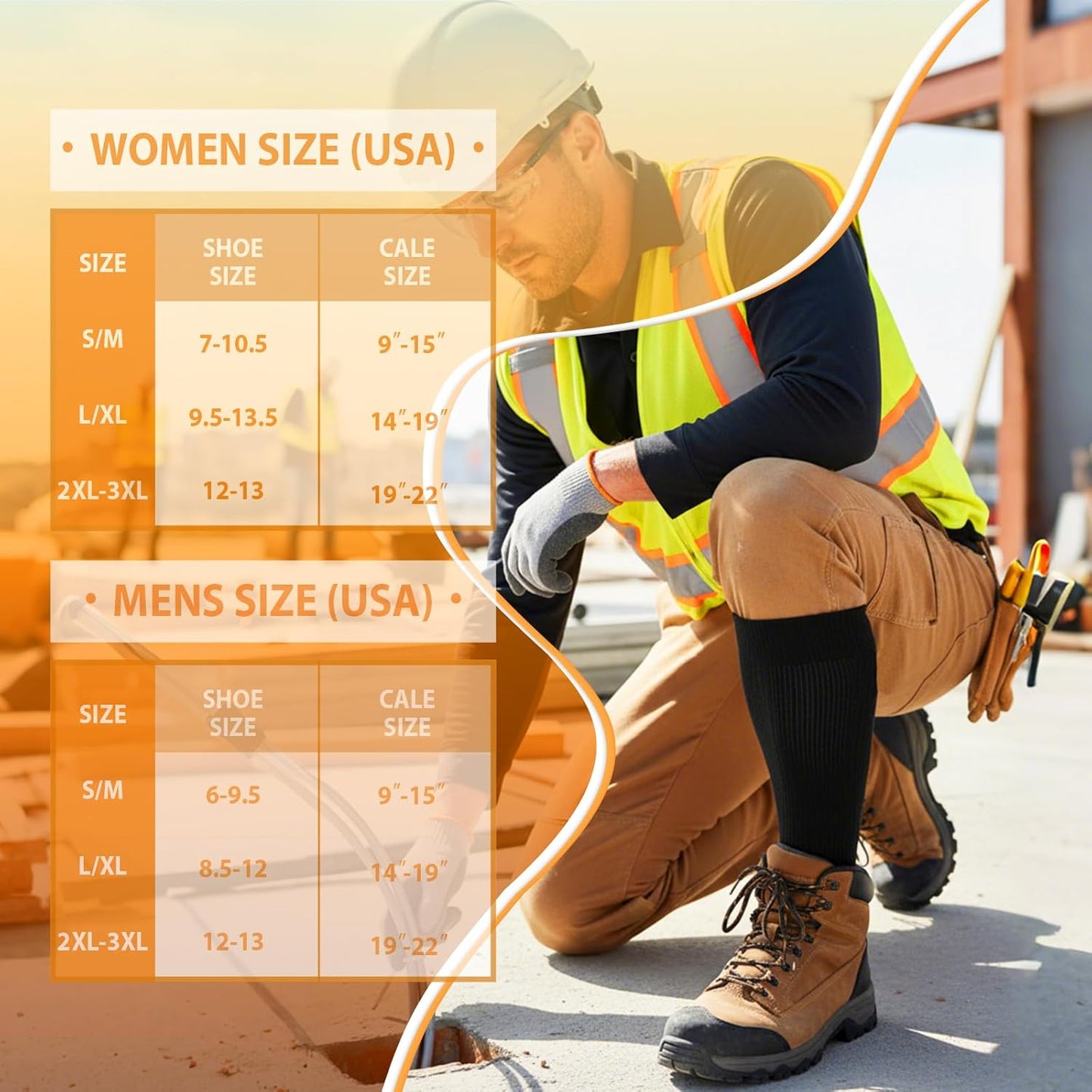 Graduated Compression Socks for Women&Men 20-30mmhg Knee High Socks Travel Hiking Running Stocking