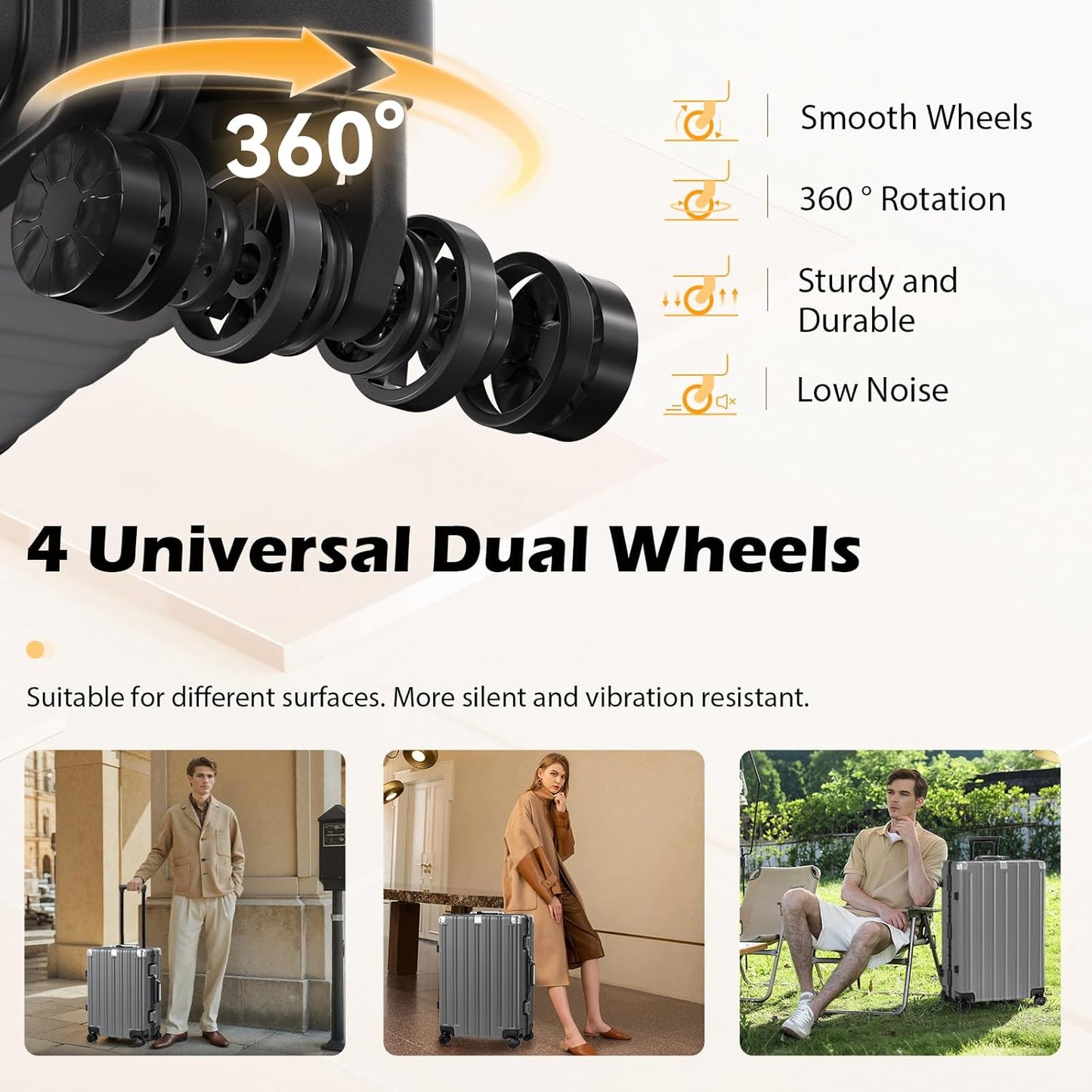 Krute Aluminum Frame Carry On Luggage 20 Inch Zipperless Luggages USB Charger Hardside PC Suitcase With Spinner Wheels Airline Approved Hard Shell Suitcases with TSA Lock (1 Piece)