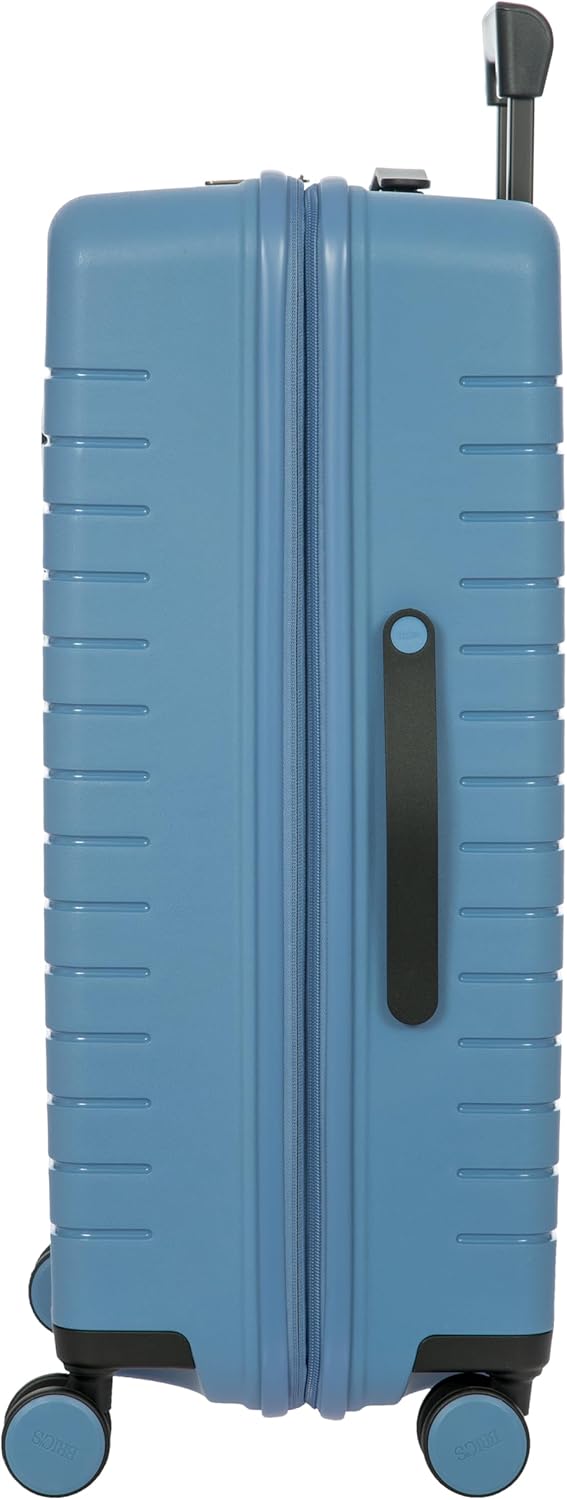 Bric's B|Y Ulisse Spinner Suitcase, Expandable Hard Shell Luggage with TSA Lock and Smooth 360° Wheels 28" – Grey Blue