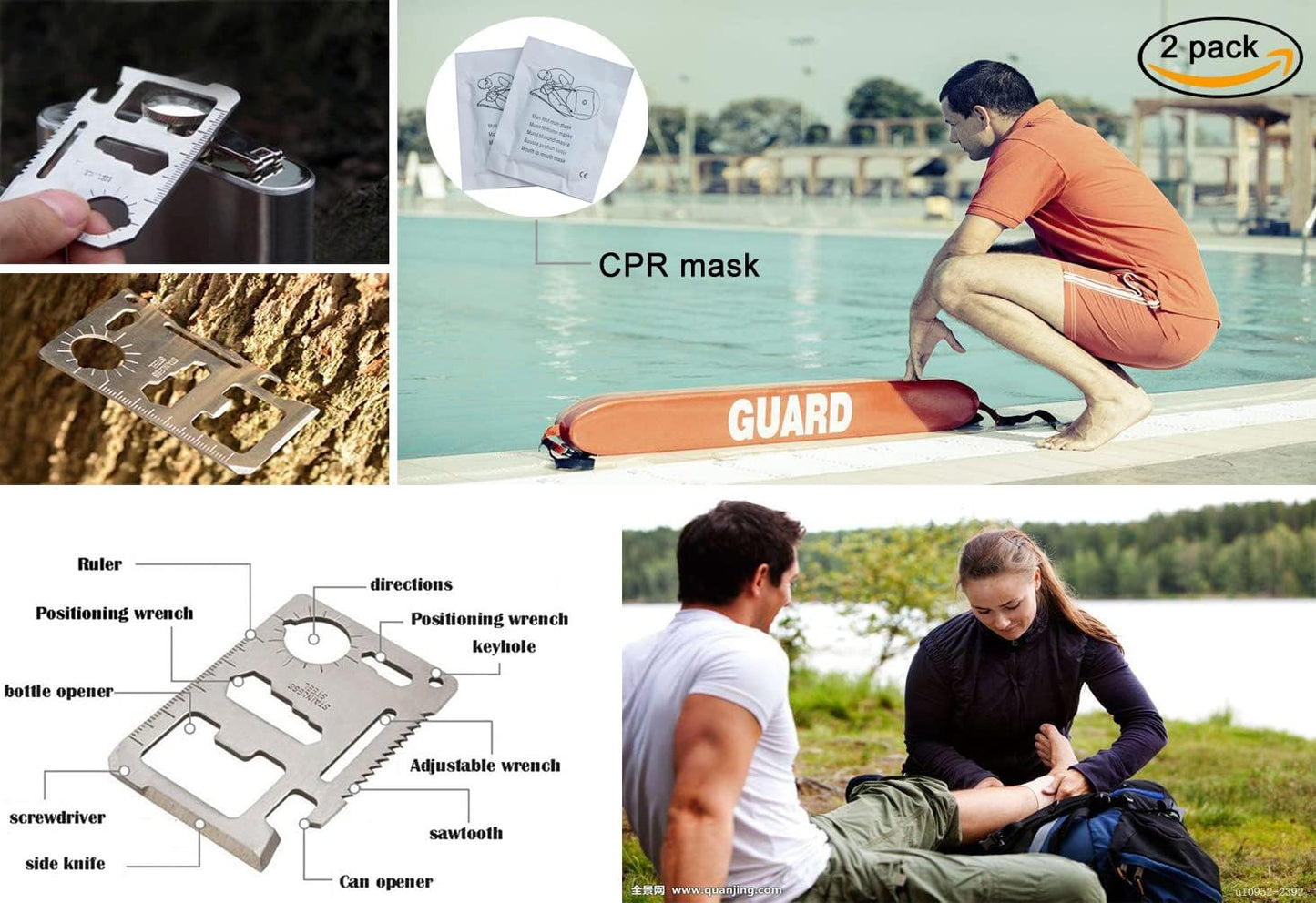 SHBC Waterproof First Aid Kit (228pcs) with All Basic or Advanced Supplies You Need. Suitable for Emergencies at Home or Outside, Travel, Home, Camping, Green