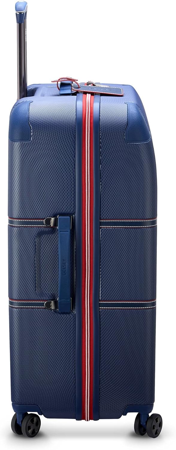 DELSEY PARIS Chatelet Air 2.0 Hardside Luggage with Spinner Wheels, Navy, Checked-Large 28 Inch