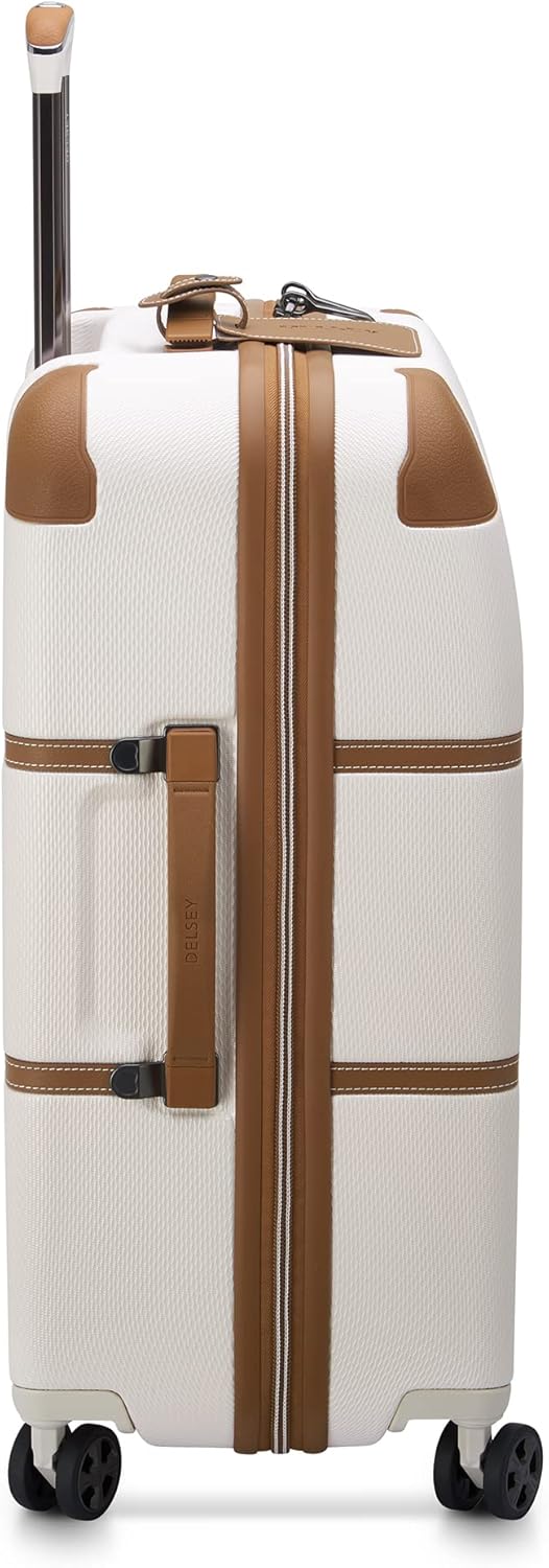 DELSEY PARIS Chatelet Air 2.0 Hardside Luggage with Spinner Wheels, Angora, Checked-Medium 24 Inch