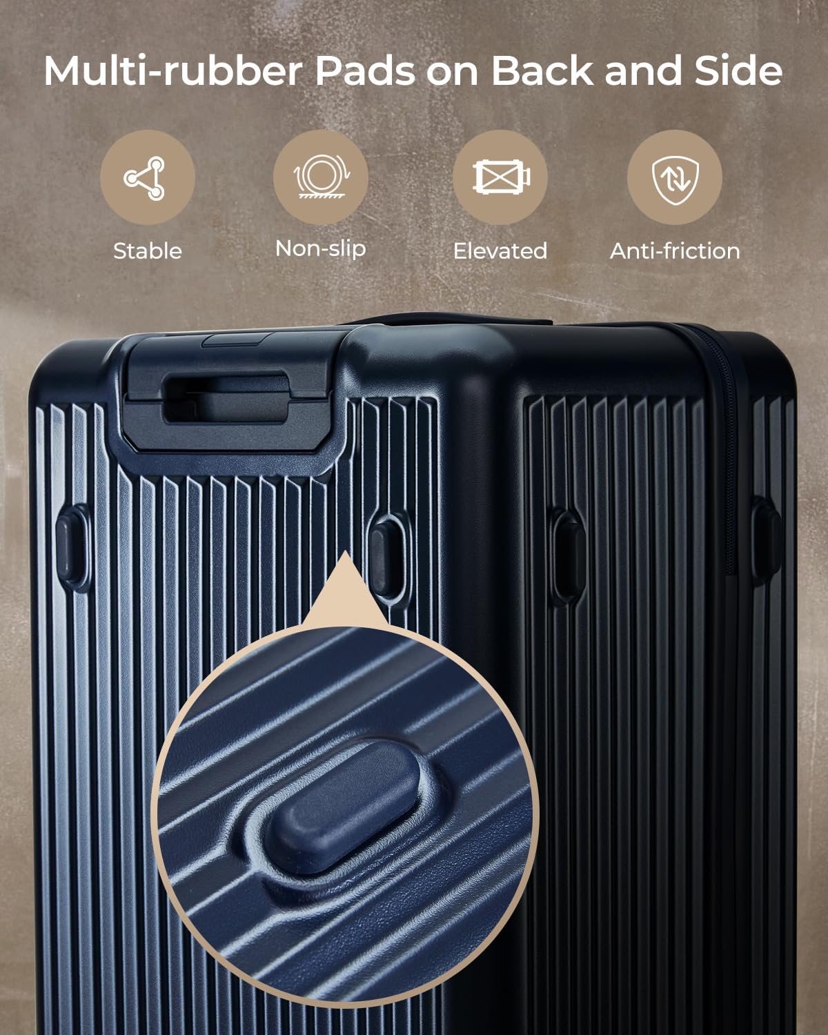 Trunk Luggage, 28 Inch Checked Luggage with Spinner Wheels, Lightweight PC Hard Shell Large Suitcase with TSA Lock, Removable Dividers (Blue, 1PC)