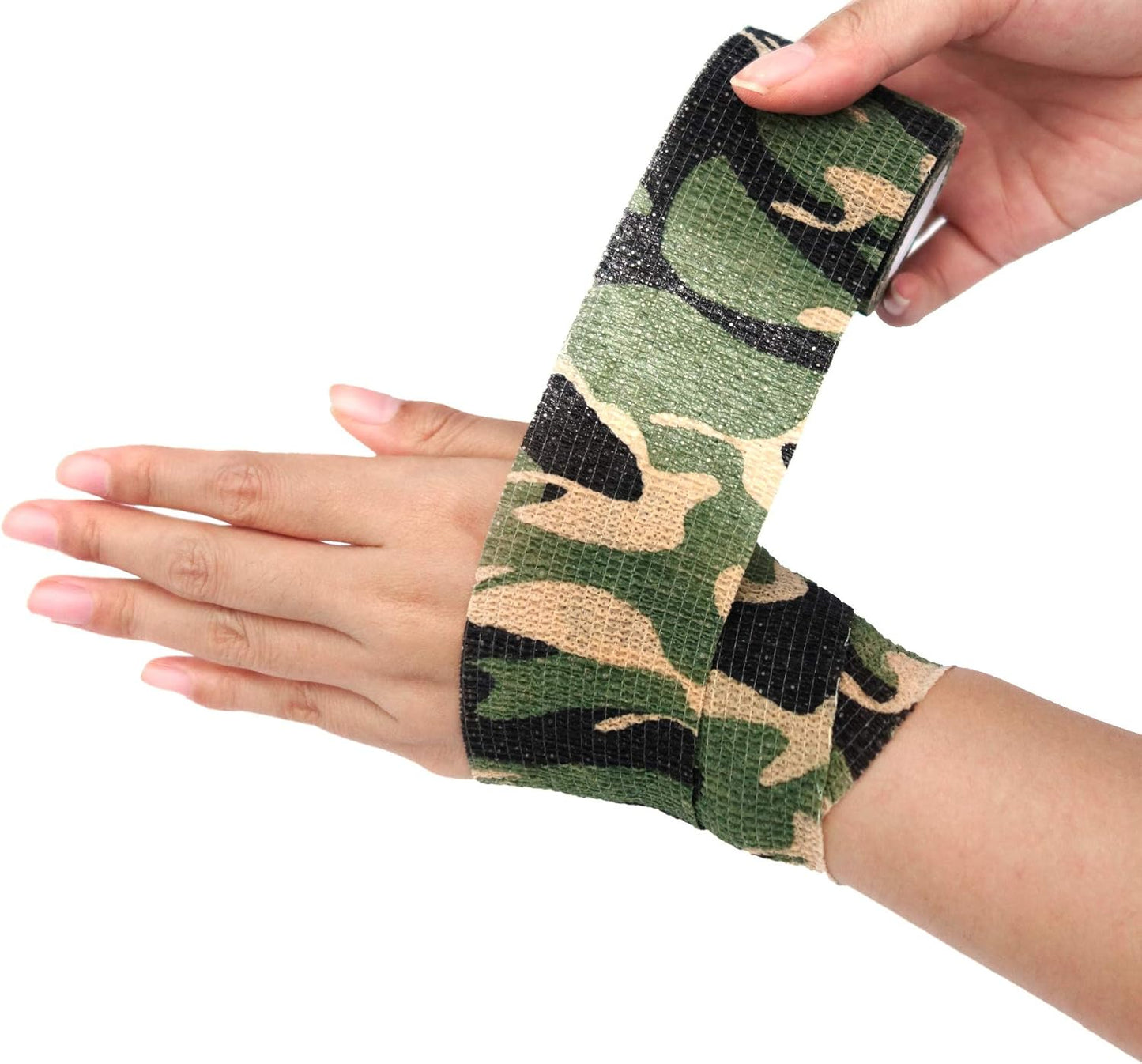 RISEN Cohesive Bandage 2” x 5 Yards, 6 Rolls, Self Adherent Wrap Medical Tape, Adhesive Flexible Breathable First Aid Gauze Ideal for Stretch Athletic