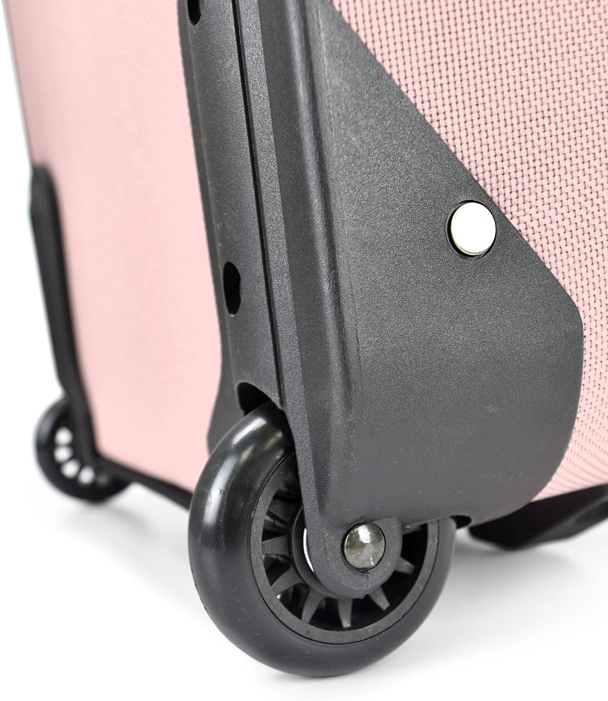 U.S. Traveler Lightweight Rolling 20" Carry On Luggage Softside Suitcase, Pink, 2-Wheel Single