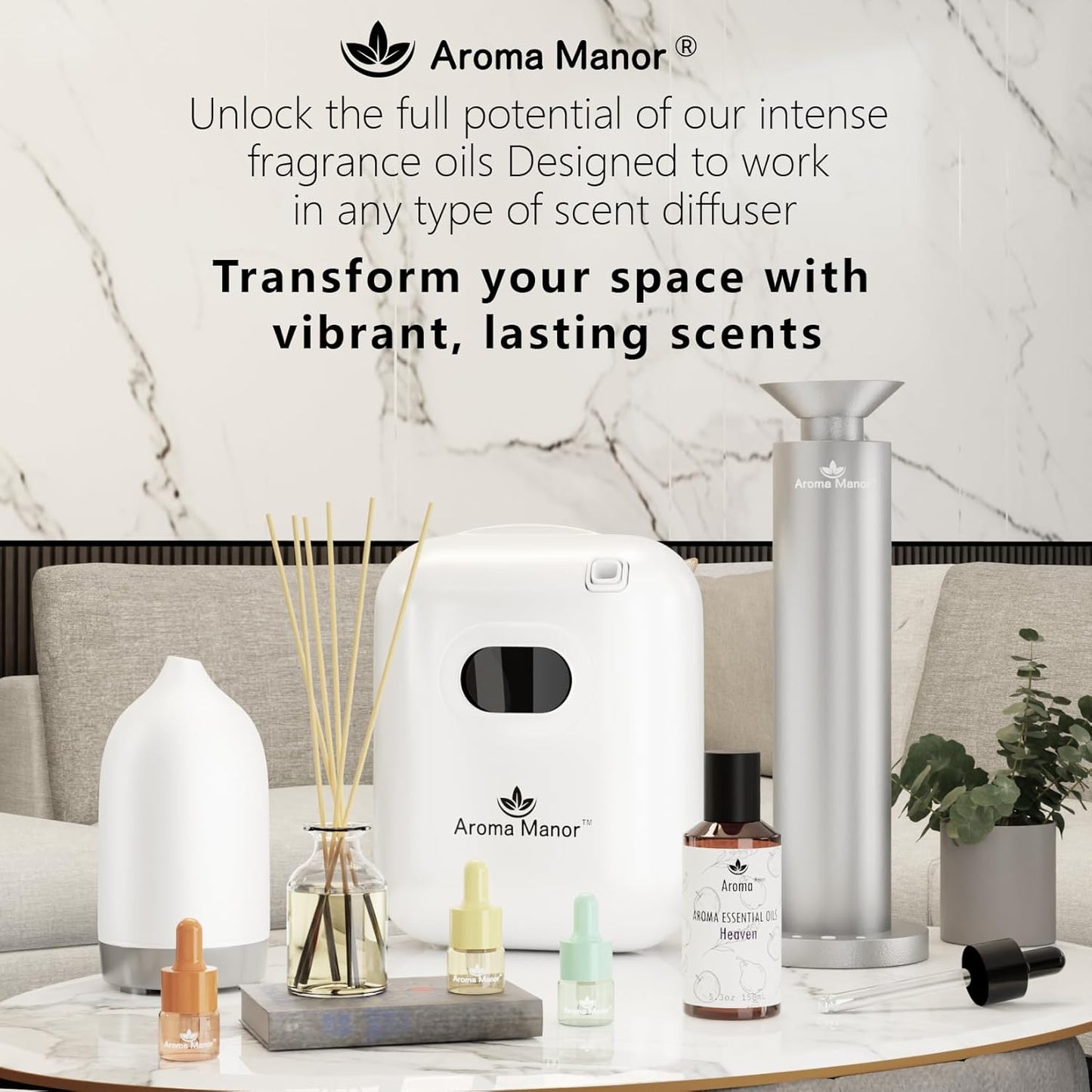 Fragrance Oil - Escape Essential Oil Blend - Luxury Hotel Inspired Home Aromatherapy Diffuser Oil - Orange Blossom, Vanilla, Jasmine, Cedar - for Diffuser, Humidifier, Ultrasonic, Reed - 150ML