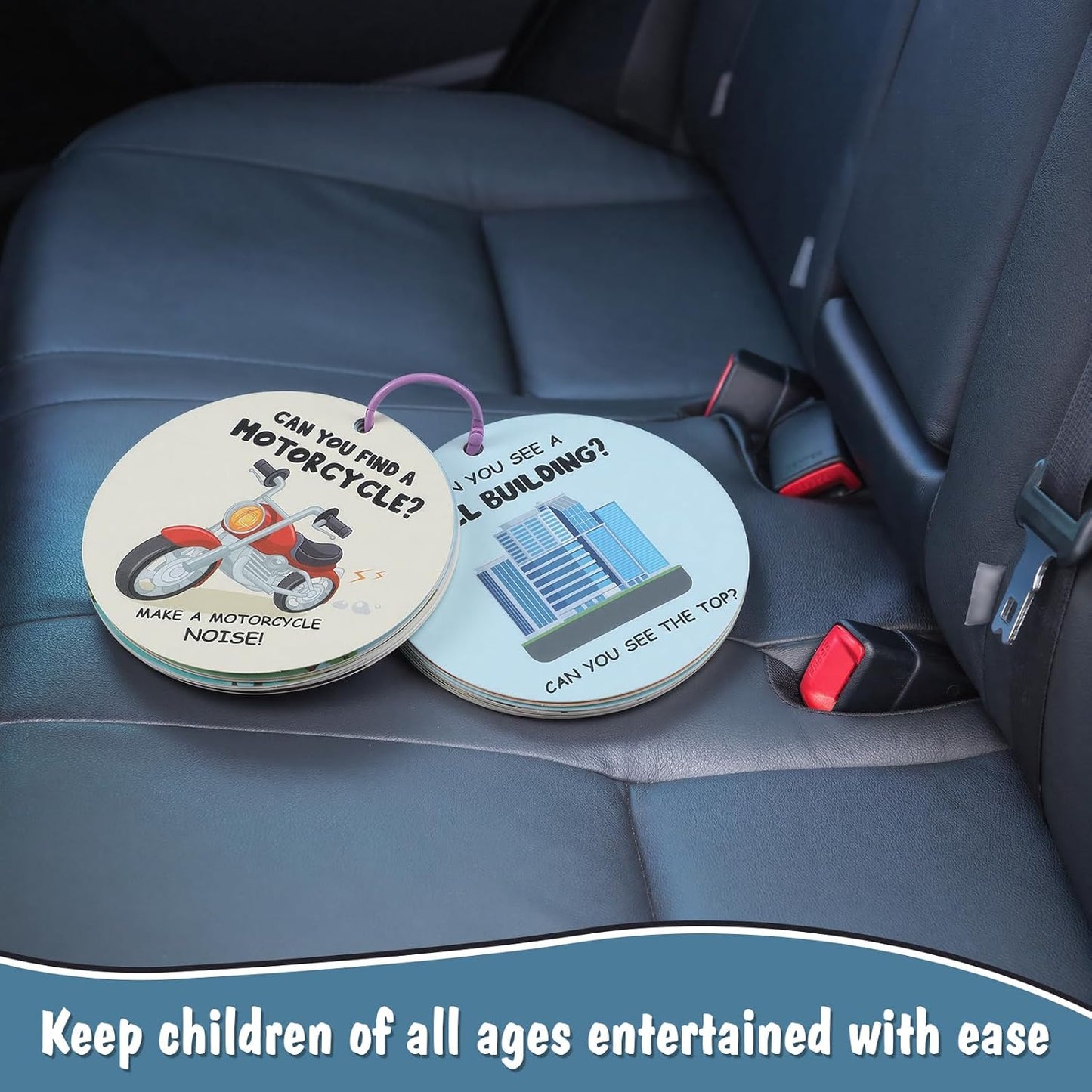 Colarr Children's Scavenger Hunt Set Include 20 Road Trip Cards Toddler Car Activities Road Trip Toys Educational Scavenger Hunt Cards Travel Games Car Ride Games for Kids