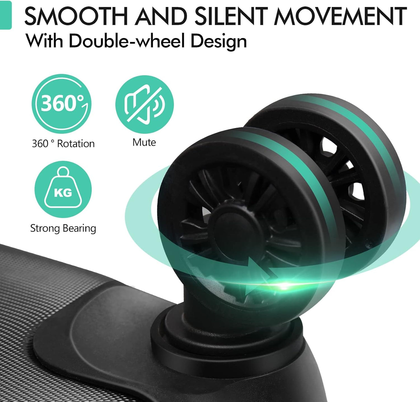 AnyZip Luggage Sets 3 Piece Hardshell Suitcase Set PC ABS Lightweight Travel Suitcases with 4 Double Spinner Wheels TSA Lock 20 24 28 Inch Black