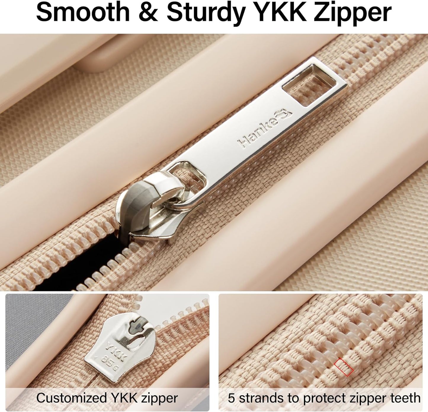 Hanke Luggage Sets 2 Piece with Spinner Wheels, 20/28 Inch Hard Shell Suitcases Set TSA Approved Luggage Travel Rolling Large Luggage(Cuba Sand)