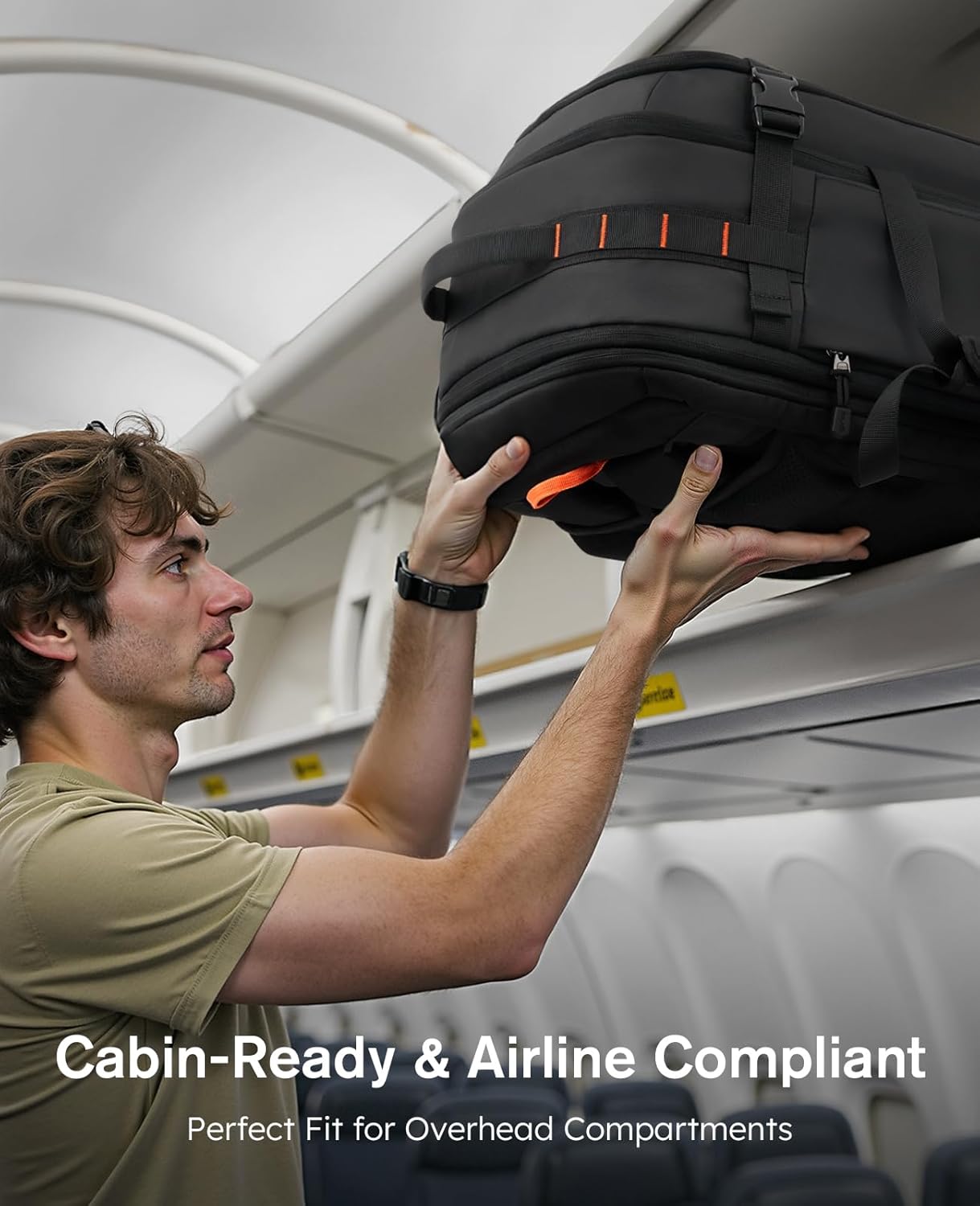 Tolaccea Large Convertible Garment Duffel Bag, Suit Carry On Backpack, TSA Flight Approved for Wrinkle-Free Travel with Dual Laptop Storage for 17.3" and 12.9" & Extra Toiletry Bag, 45-55L Expandable