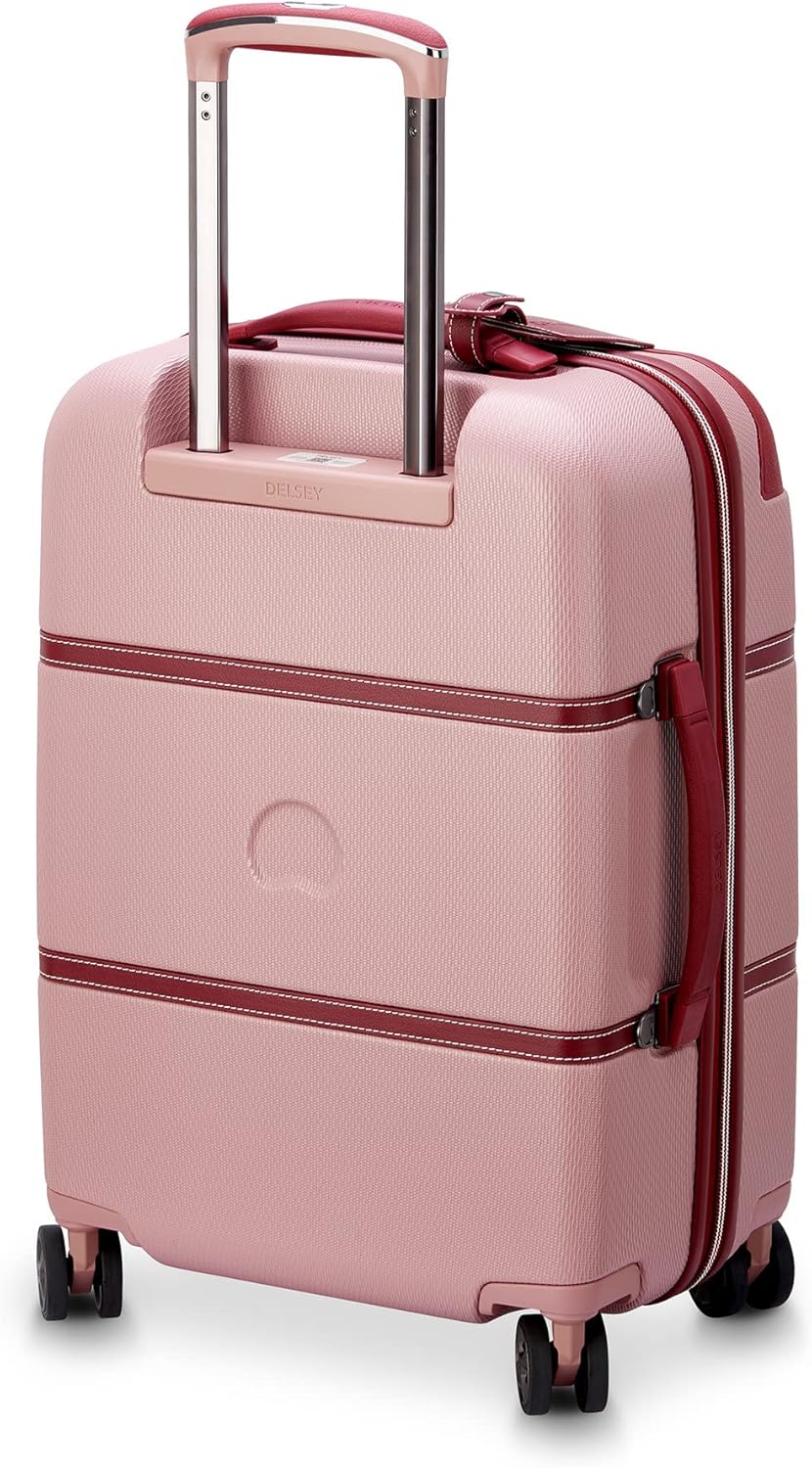 DELSEY PARIS Chatelet Air 2.0 Hardside Luggage with Spinner Wheels, Pink, Carry on 20 Inch