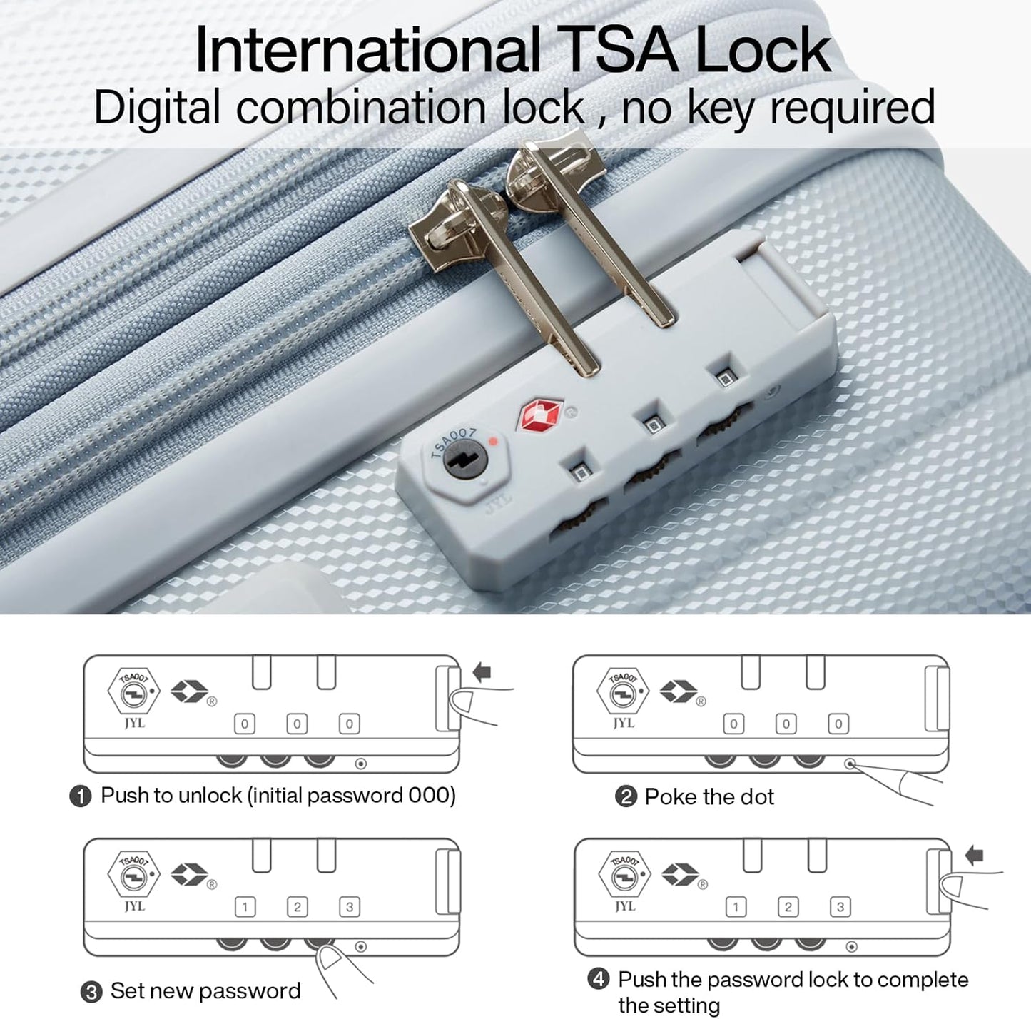 Hanke Expandable Hard Shell Luggage Sets 2 piece Carry On Luggage with Wheels Suitcases Lightweight Checked Travel Luggage Rolling Large Suitcase Travel Luggage Bag Woman Men 20/29 Inch(Gray)