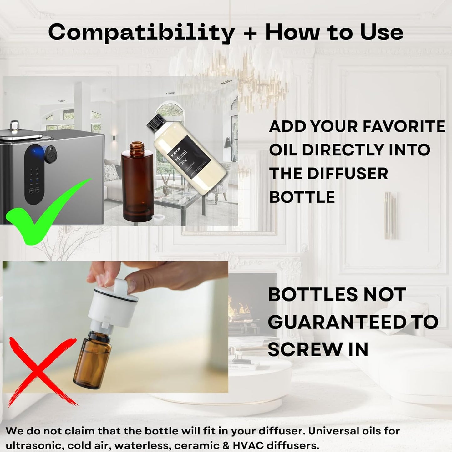 Scentia Miami One Aroma Oil 500 ml 16.9 fl oz – Aromatherapy Fragrance oil Inspired by 1 Hotel® Miami Beach – Lemon & Sandalwood Luxury Blend for HVAC and Waterless Diffusers –Holiday & Christmas Gift