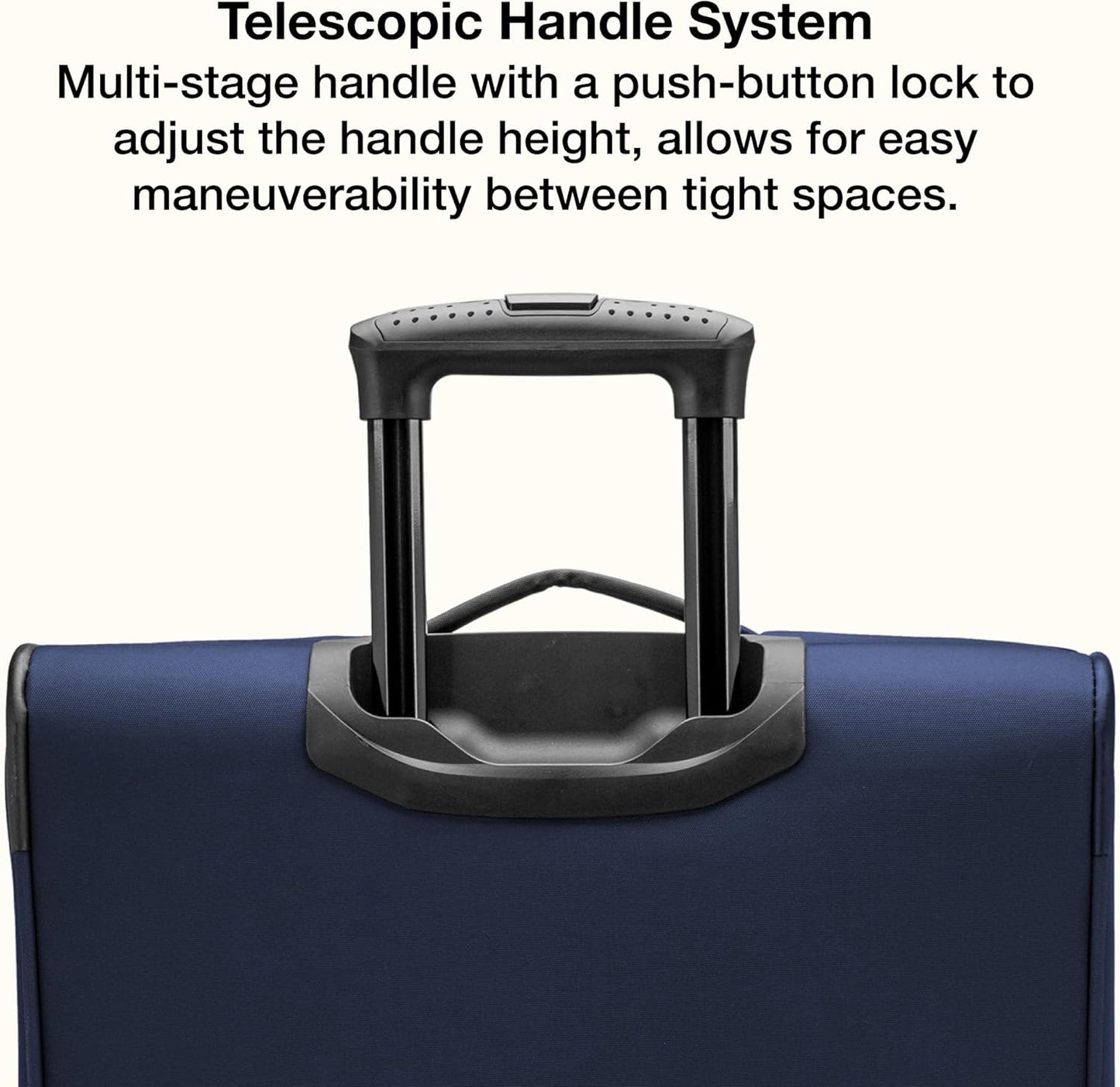 U.S. Traveler Anzio Softside Expandable Spinner Luggage, Navy, 3-PIece Set (22/26/30)