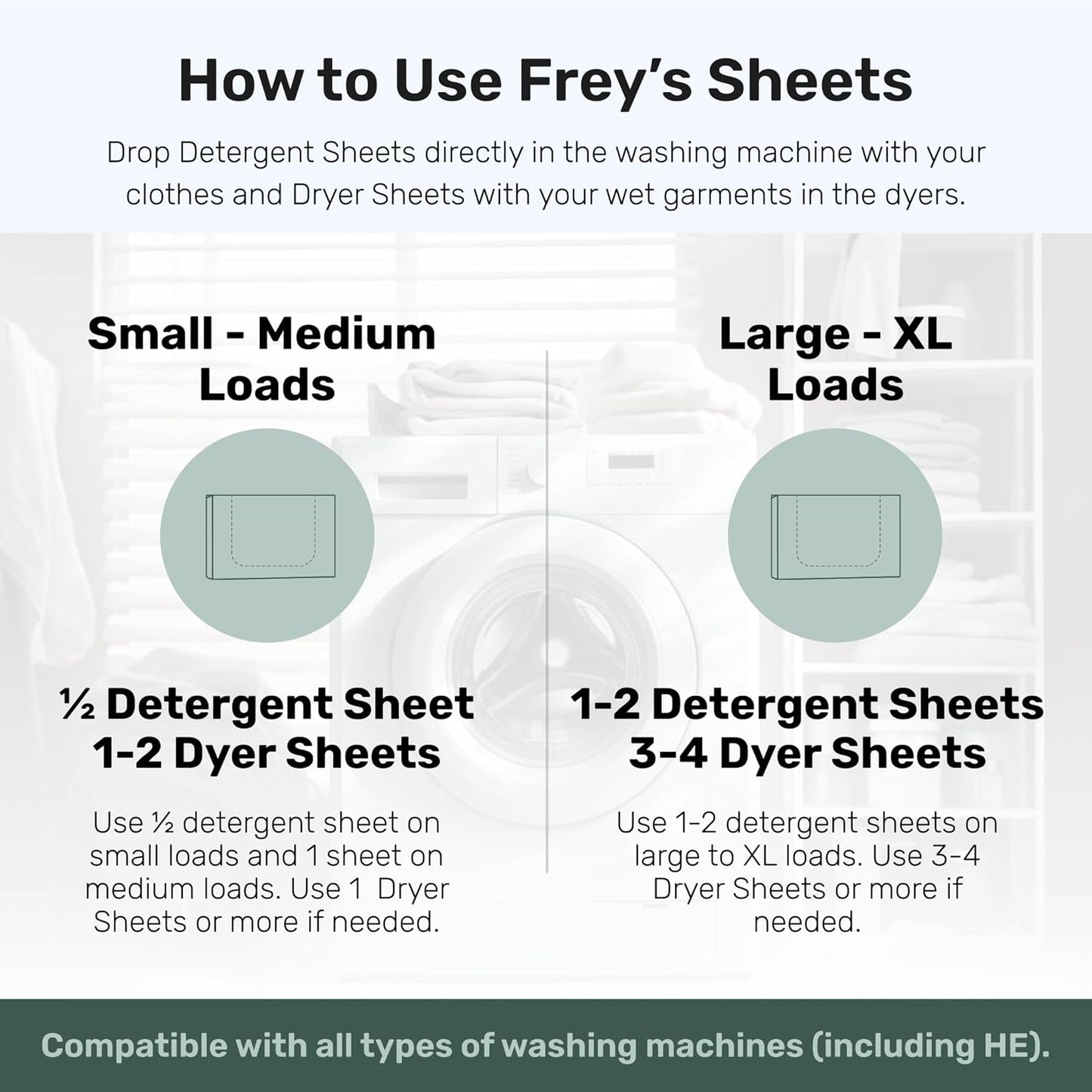 FREY Naturally Scented Dryer Sheets - Fabric Softener for Soft, Fresh & Clean Clothes (2-pack, Cedar Grove)