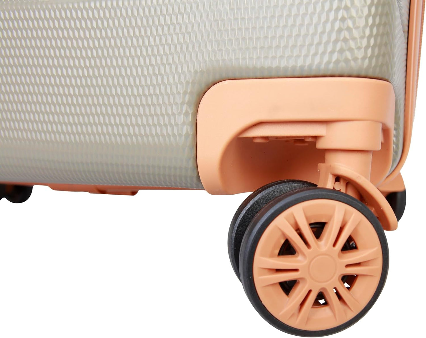 Dockers Hooper Hardside Expandable 8-Wheel Spinner Travel Luggage, Timberwolf, 24-Inch Checked