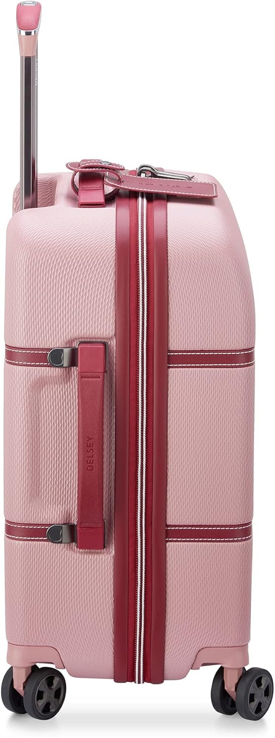 DELSEY PARIS Chatelet Air 2.0 Hardside Luggage with Spinner Wheels, Pink, Carry on 19 Inch