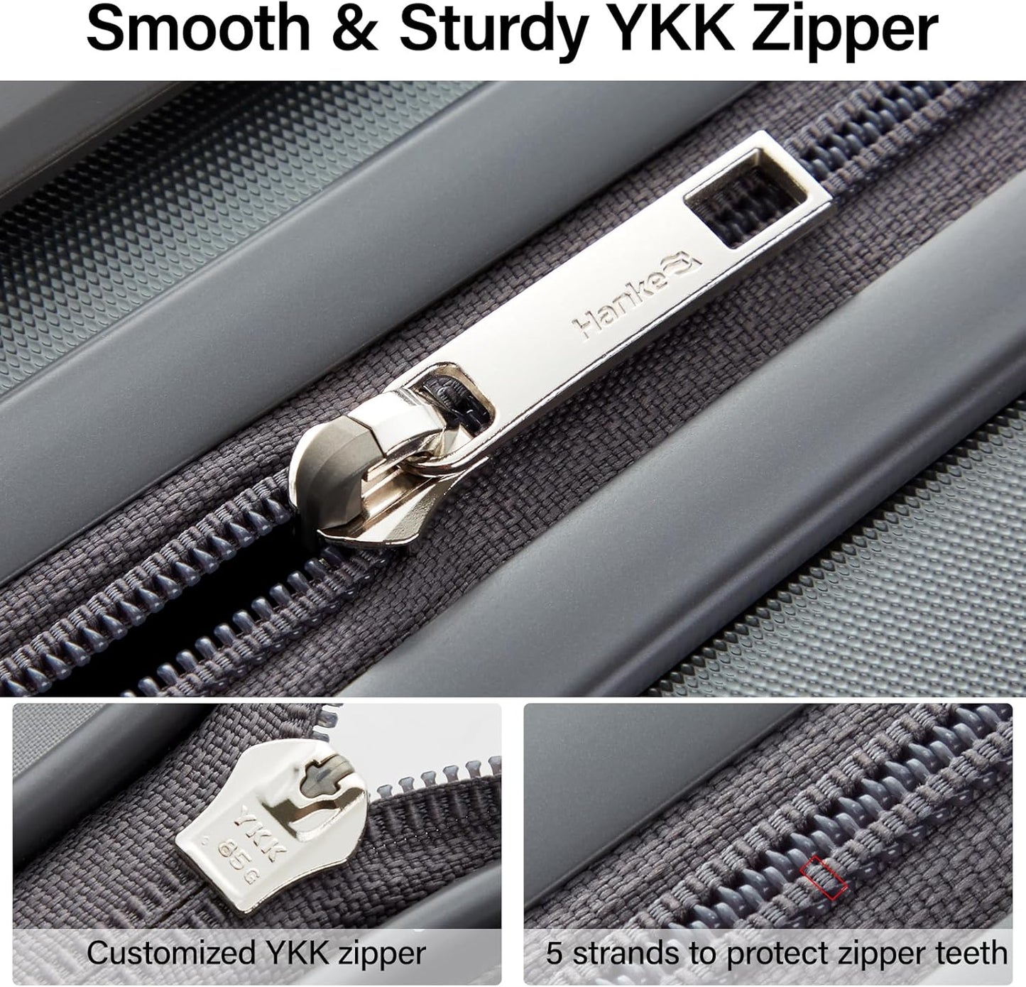 Hanke 28 Inch Luggage with Spinner Wheels Large Travel Suitcase Tsa Hard Case Luggage for Women Men Rolling Checked Luggages(Graphite Grey)