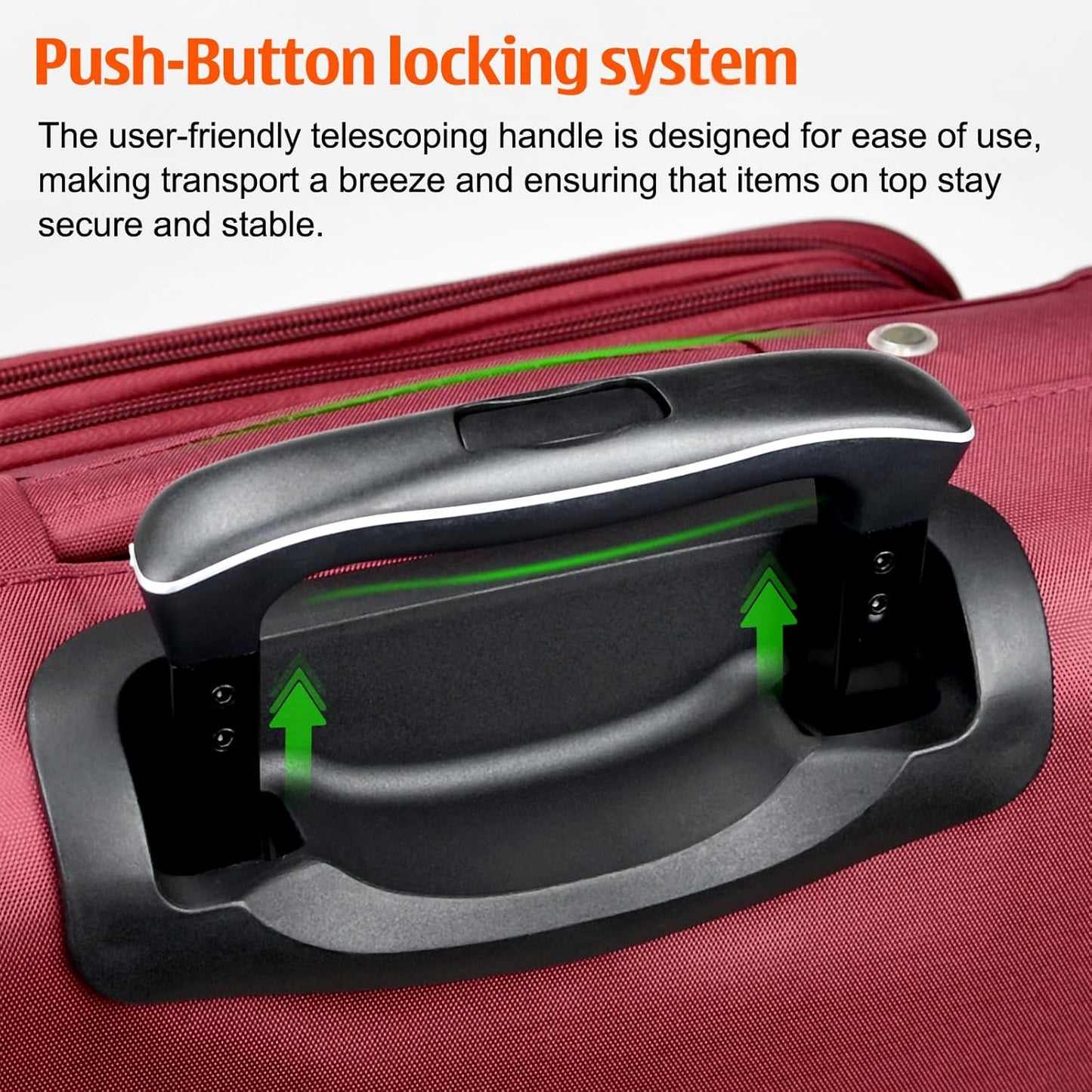 Verdi Luggage 2 Piece Set Suitcase Spinner Wheels Softshell Expandable, Carry On Luggage with USB Port (Burgundy, 2-Piece set(20/24))