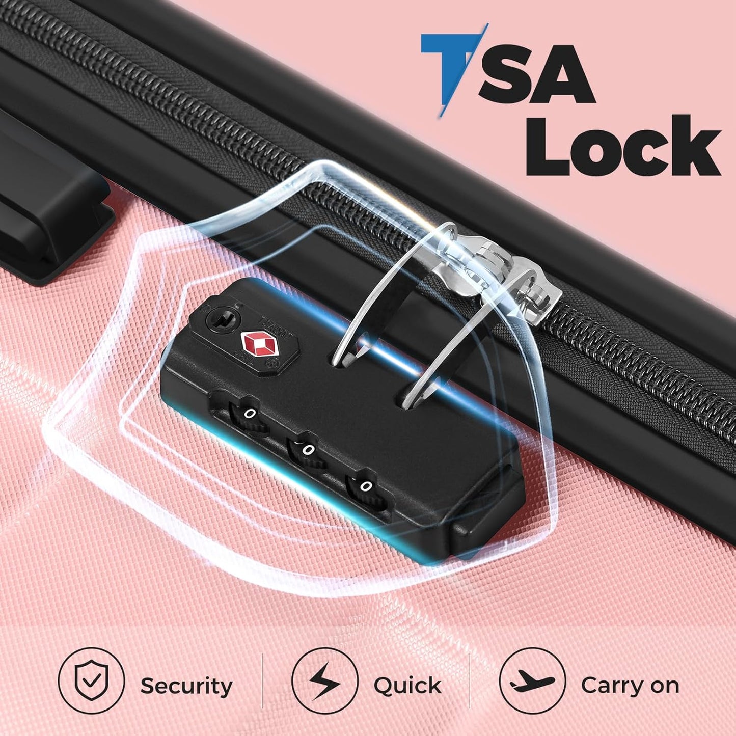 Krute 24 Inch Luggage Checked Suitcases with Wheels Lightweight PC ABS TSA Lock Hard Shell Travel Suitcase