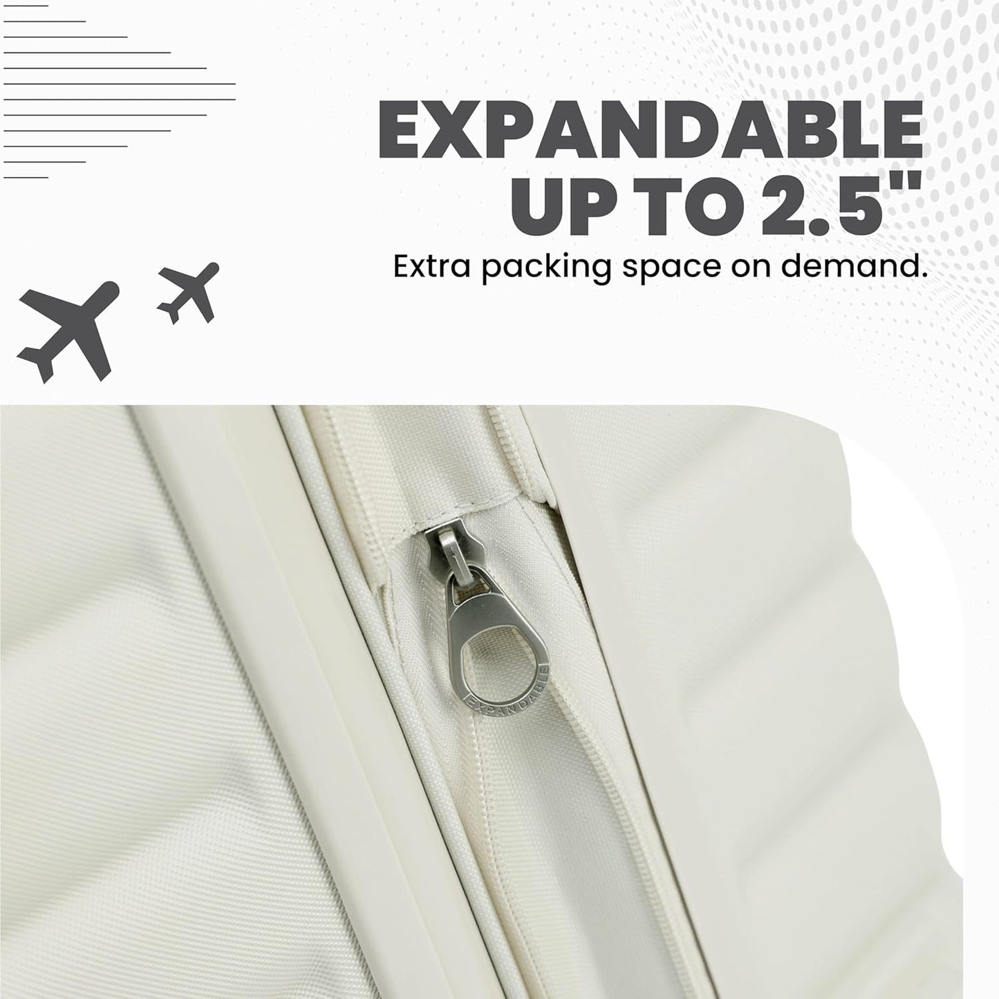 Spyder 20" Hardside Carry-On Luggage, Durable Lightweight Hardshell Suitcase with 360° Spinner Wheels, Expandable for up to 20% More Space, TSA Approved Lock, Vanilla