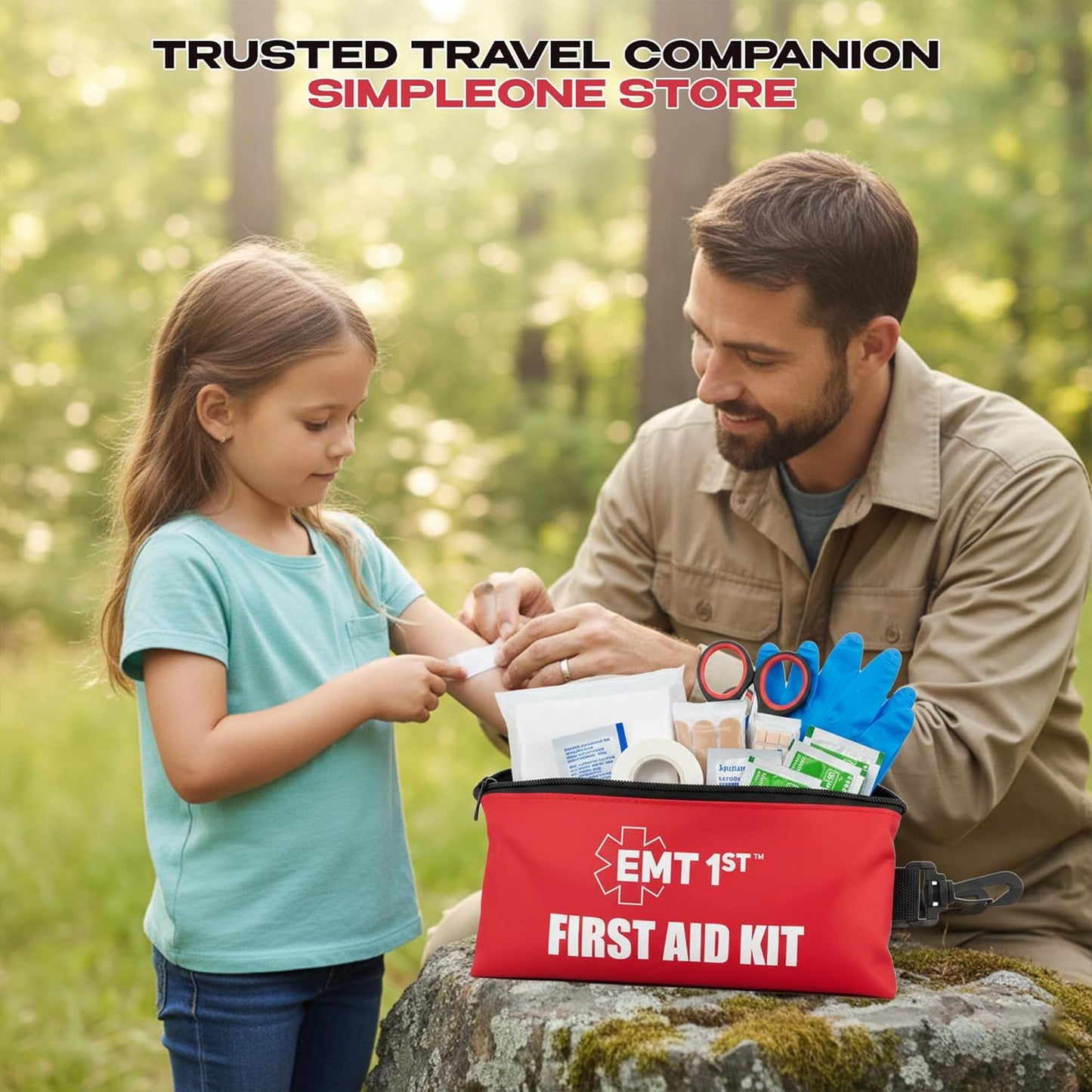 EMT 1st 73 Pcs Emergency Responder Mini First Aid Kit Pouch with 23 Unique Items & Emergency Blanket,First Aid Kit for car, Travel & Home - Emergency Bag for Hiking, Camping, Backpacking and Outdoor