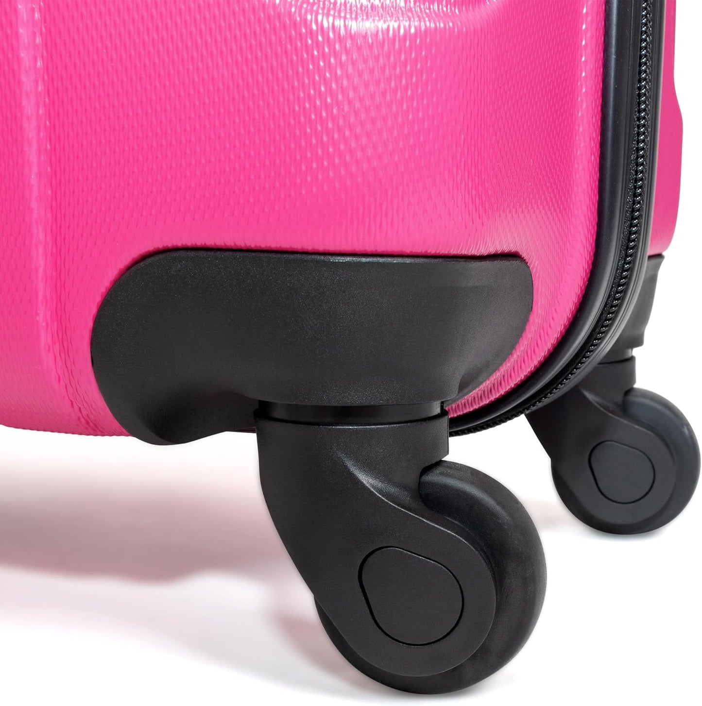 Kenneth Cole REACTION Out of Bounds Lightweight Hardshell 4-Wheel Spinner Luggage, Magenta, 24-Inch Checked