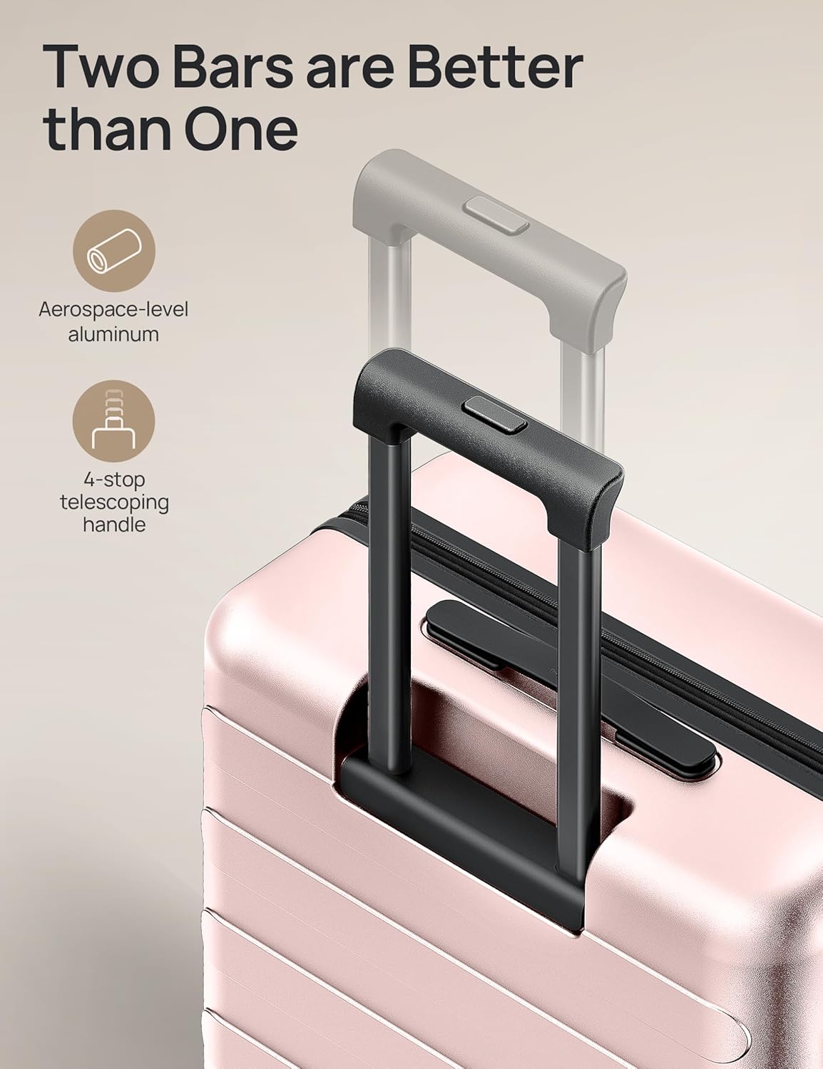 NINETYGO Luggage Sets 3 Piece, Carry On Luggage Airline Approved, Medium Large Checked Luggage with Spinner Wheels, Expandable, Hard Shell PC Suitcase Sets, TSA, 20in/24in/28in (Pink, Rhine Max)