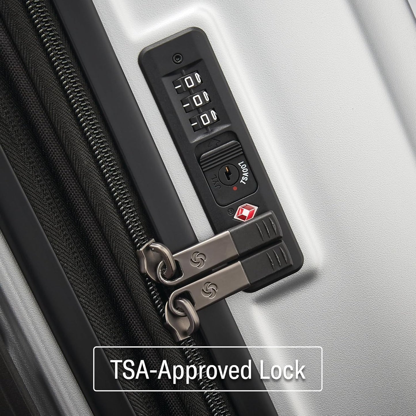 Samsonite Octiv Lightweight Hardshell 24-Inch Medium Checked Luggage - Durable Impact Resistant, 360° Aero Trac Spinner Wheels, Adjustable Telescopic Handle, Expandable, TSA Approved Lock - Silver