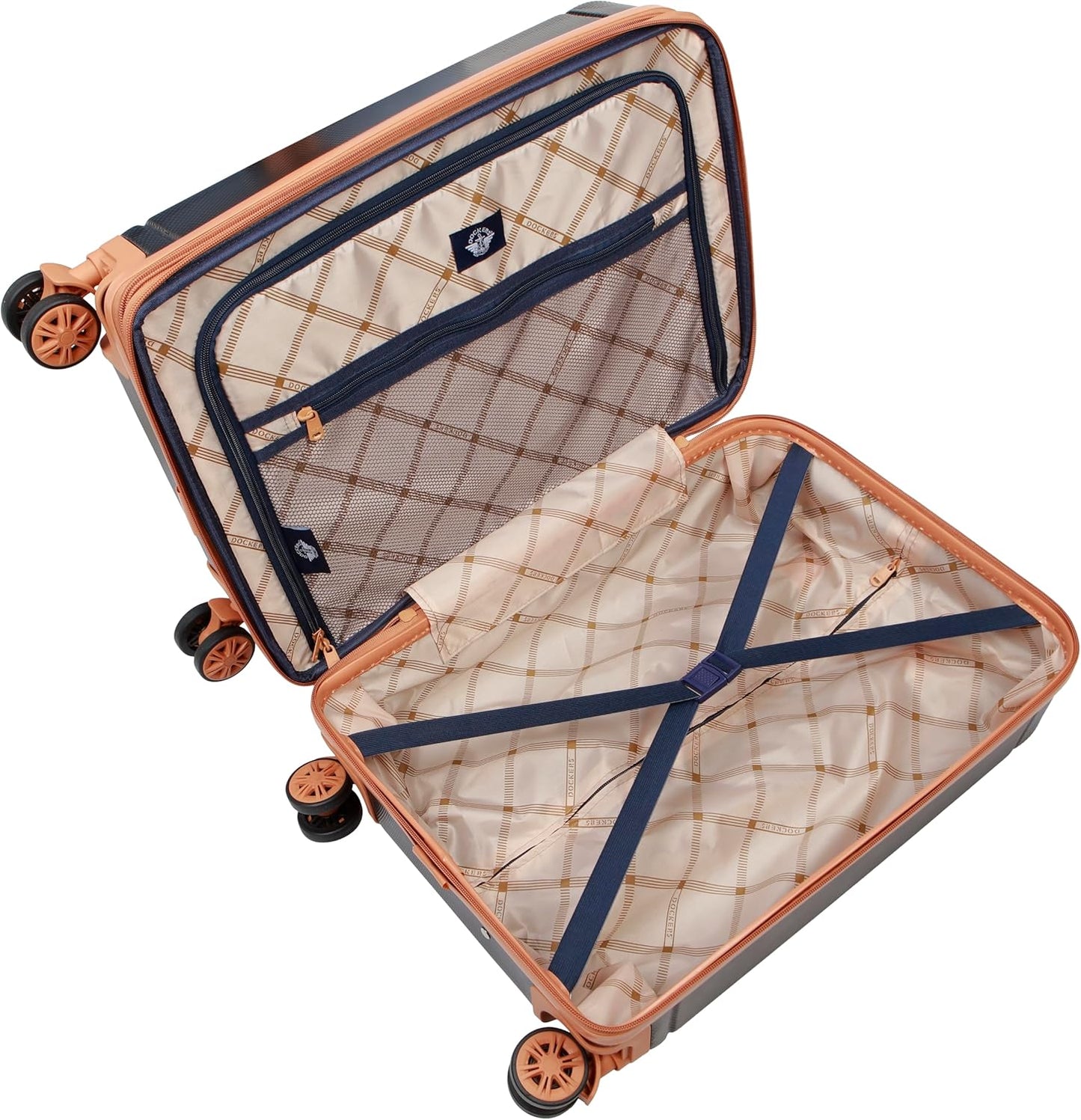 Dockers Hooper Hardside Expandable 8-Wheel Spinner Travel Checked Luggage, Ponderosa Pine, 20-Inch Carry On