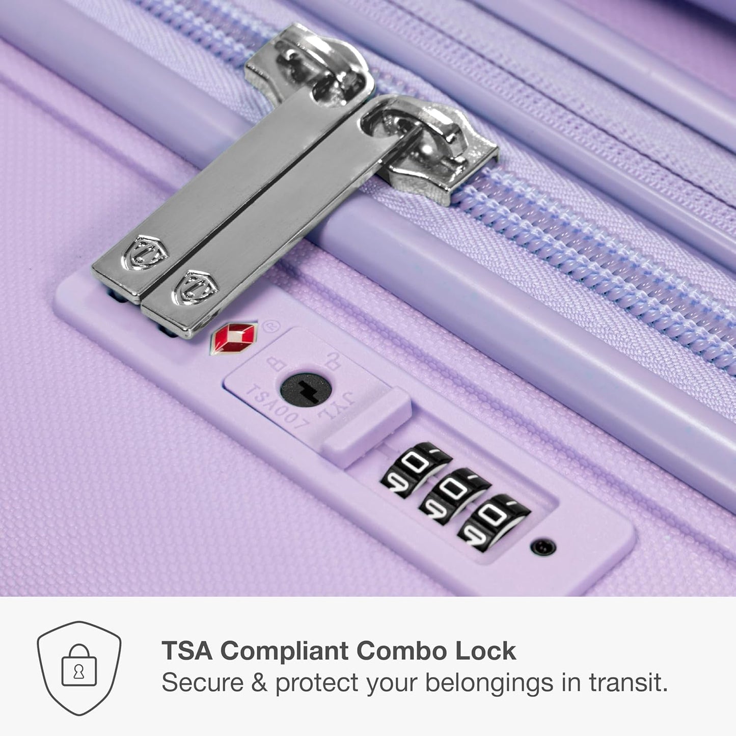 Traveler's Choice Pagosa Indestructible Hardshell Expandable Spinner Luggage, Lavender, 22-Inch Carry-on